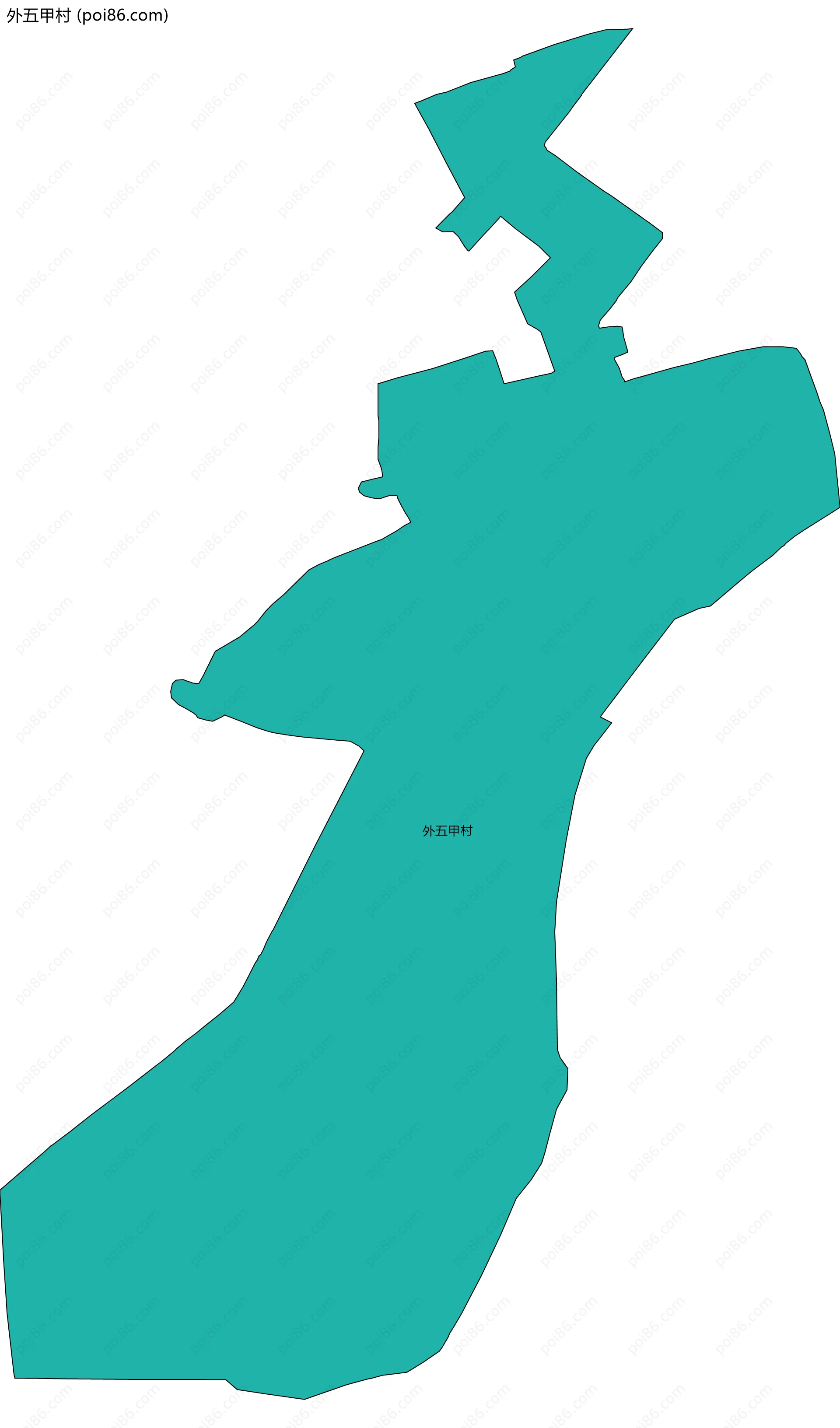 外五甲村边界地图