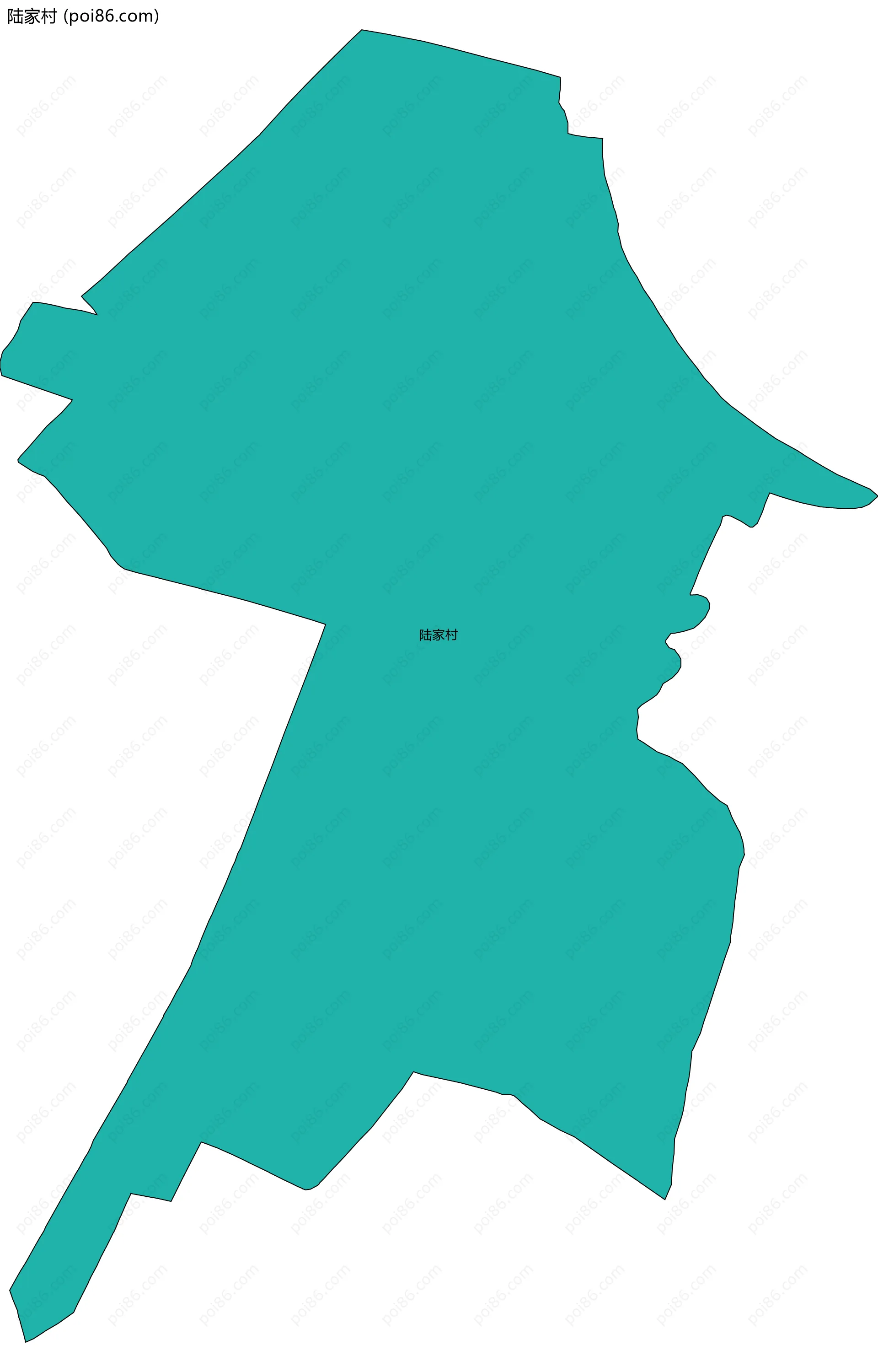 陆家村边界地图