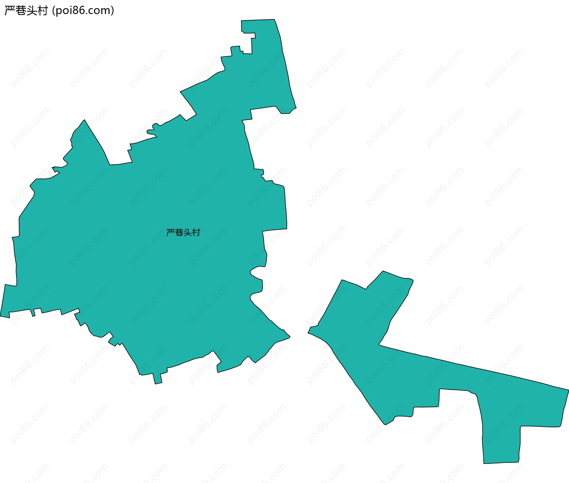 严巷头村边界地图