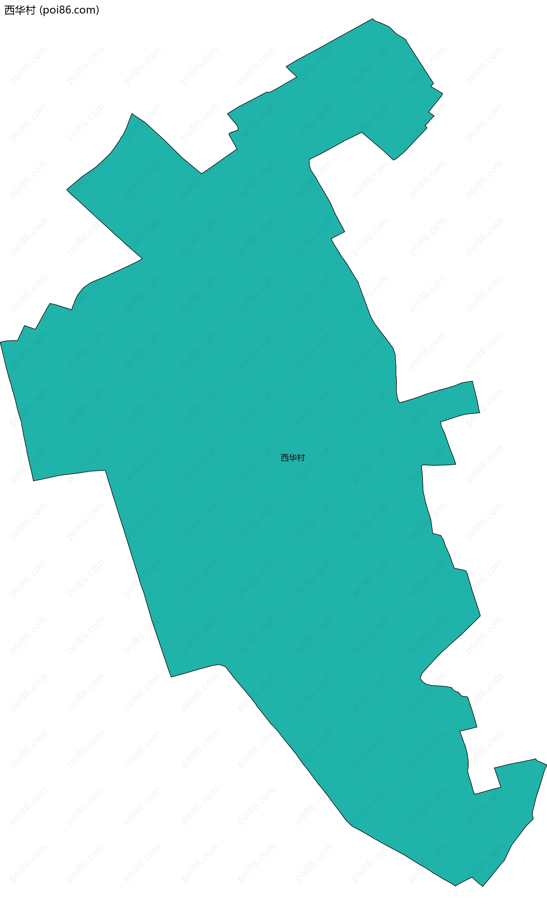 西华村边界地图