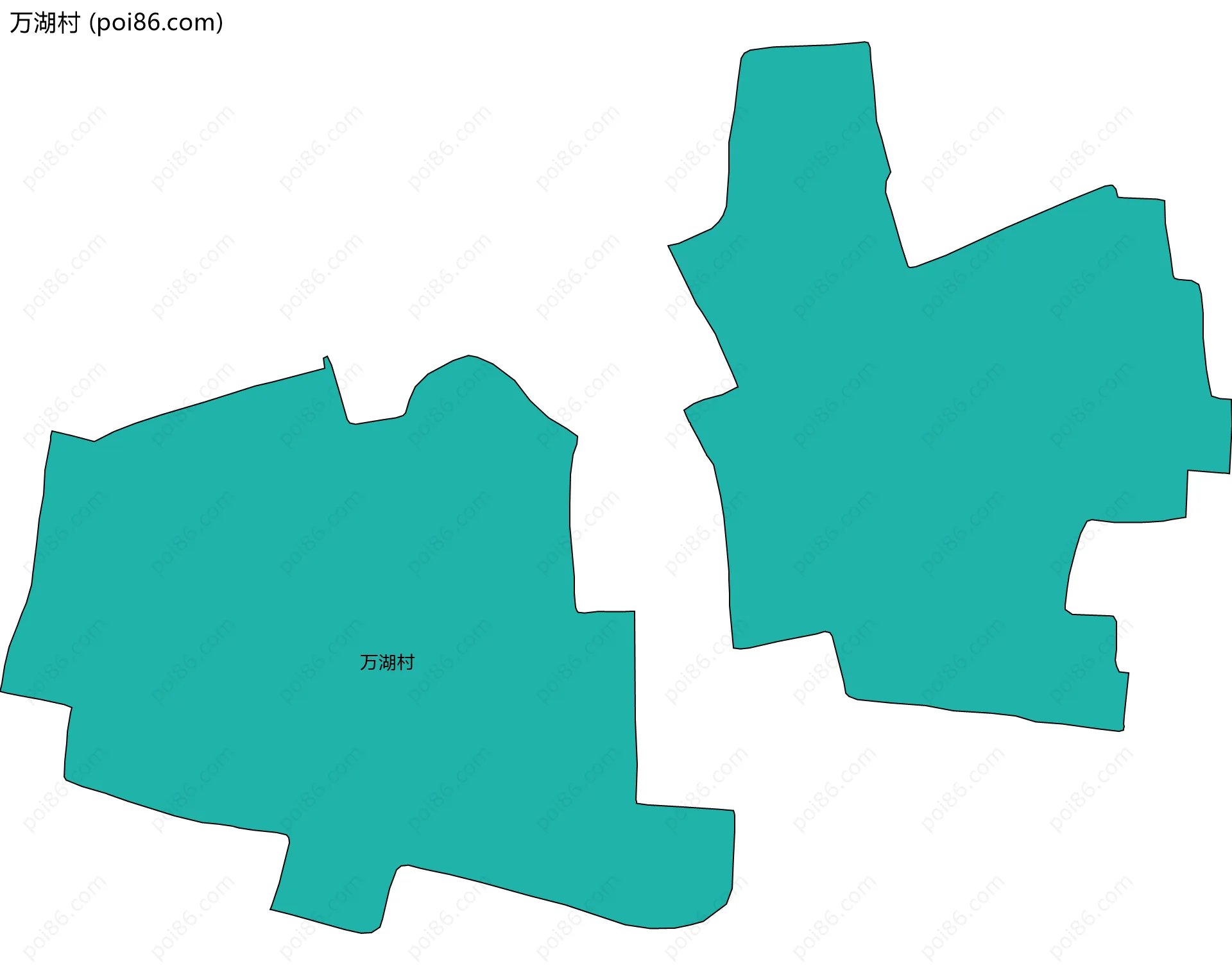 万湖村边界地图