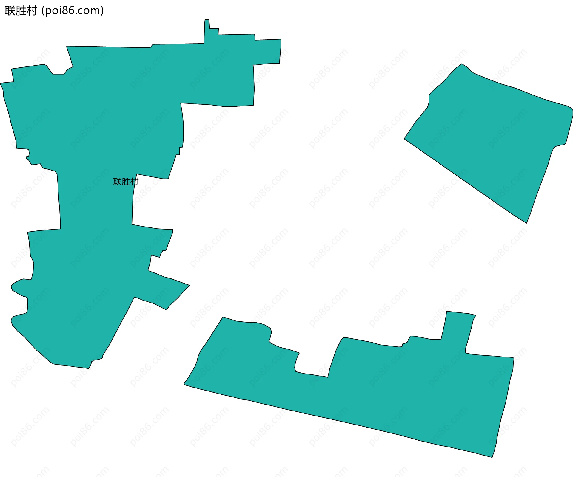 联胜村边界地图