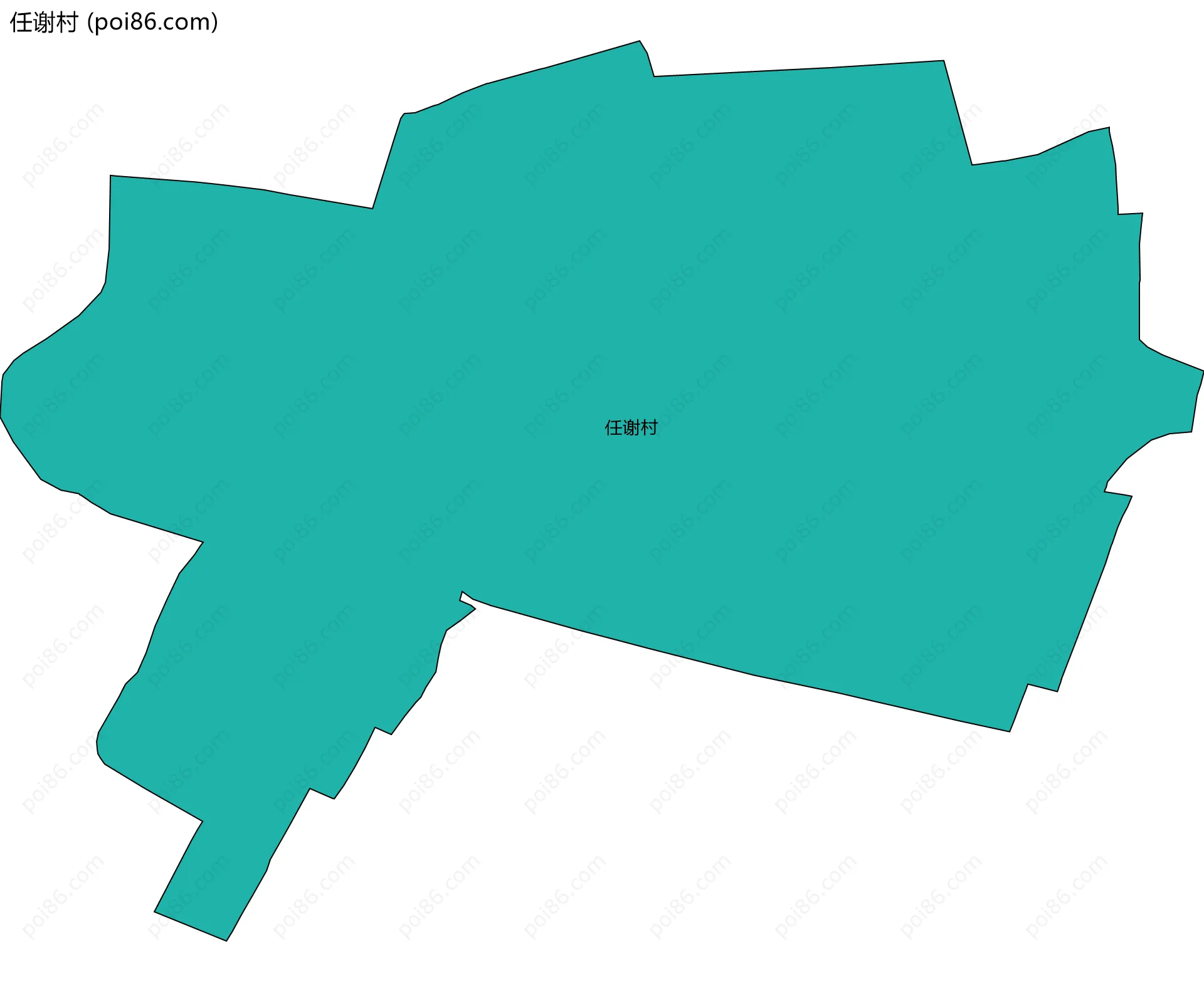 任谢村边界地图