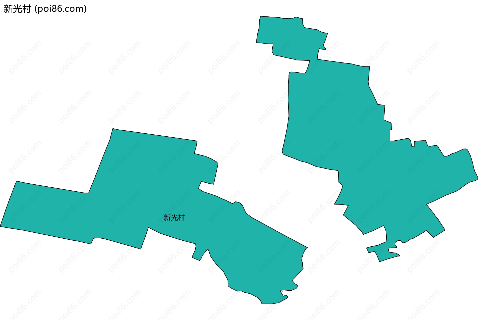 新光村边界地图