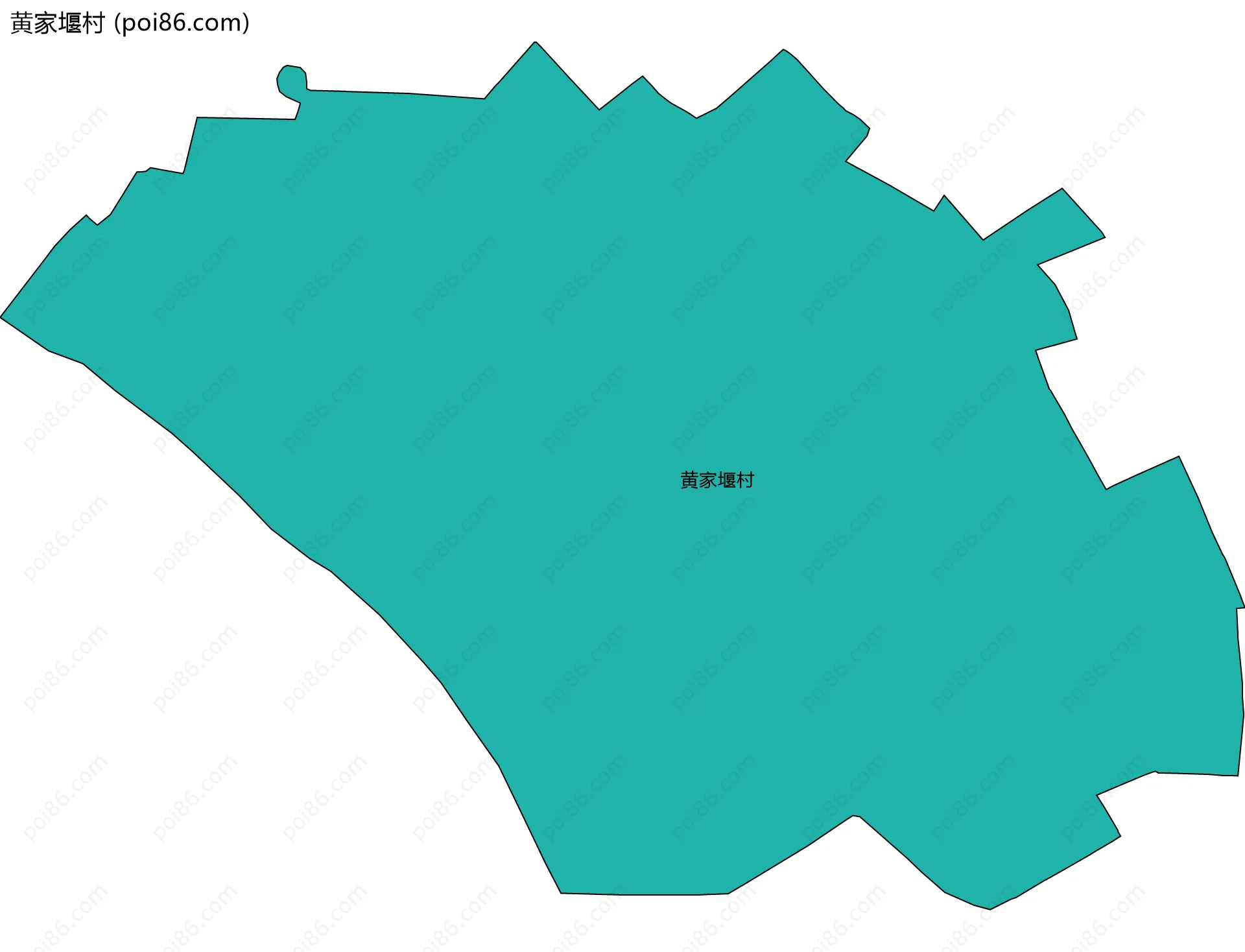 黄家堰村边界地图