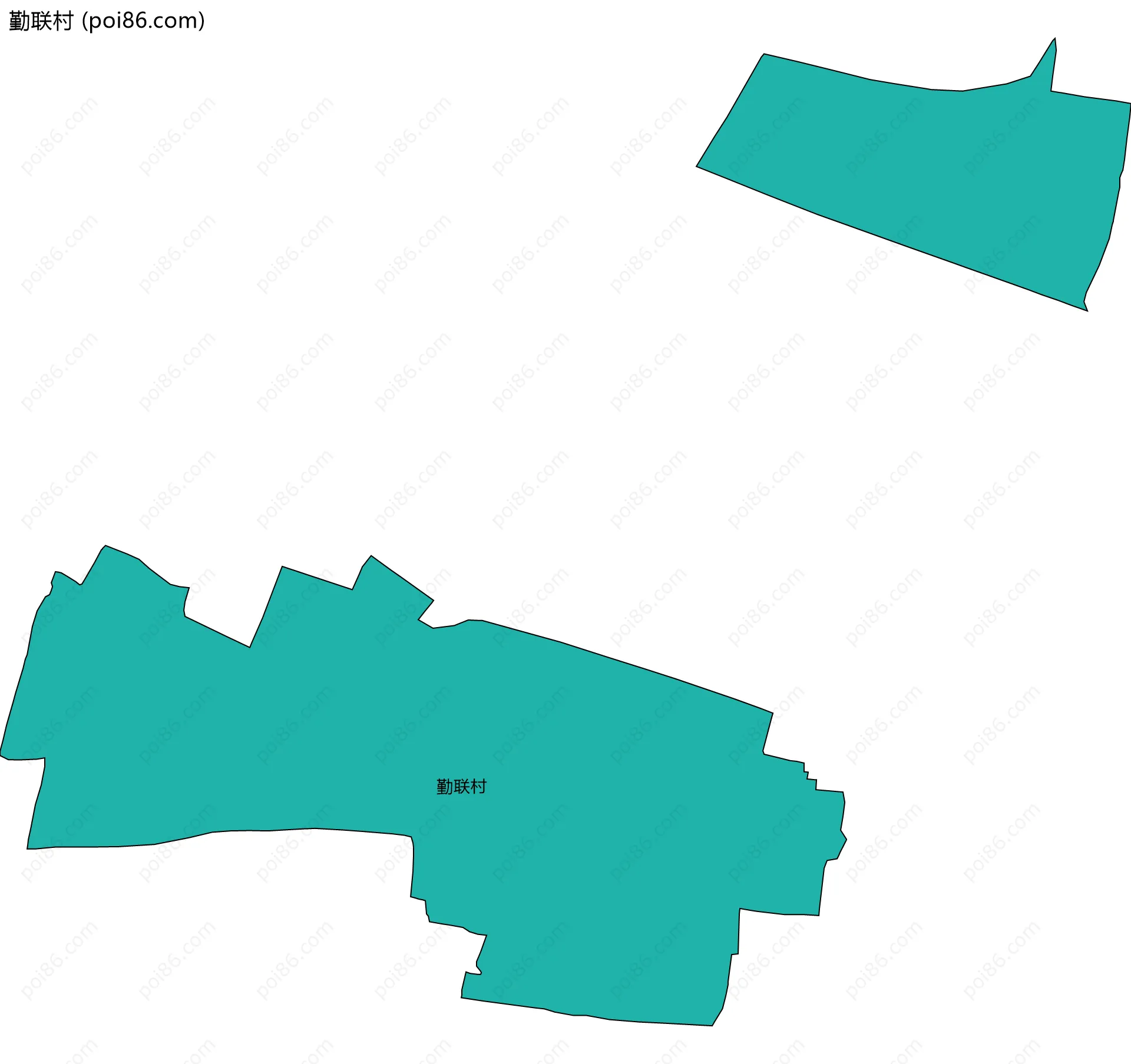 勤联村边界地图