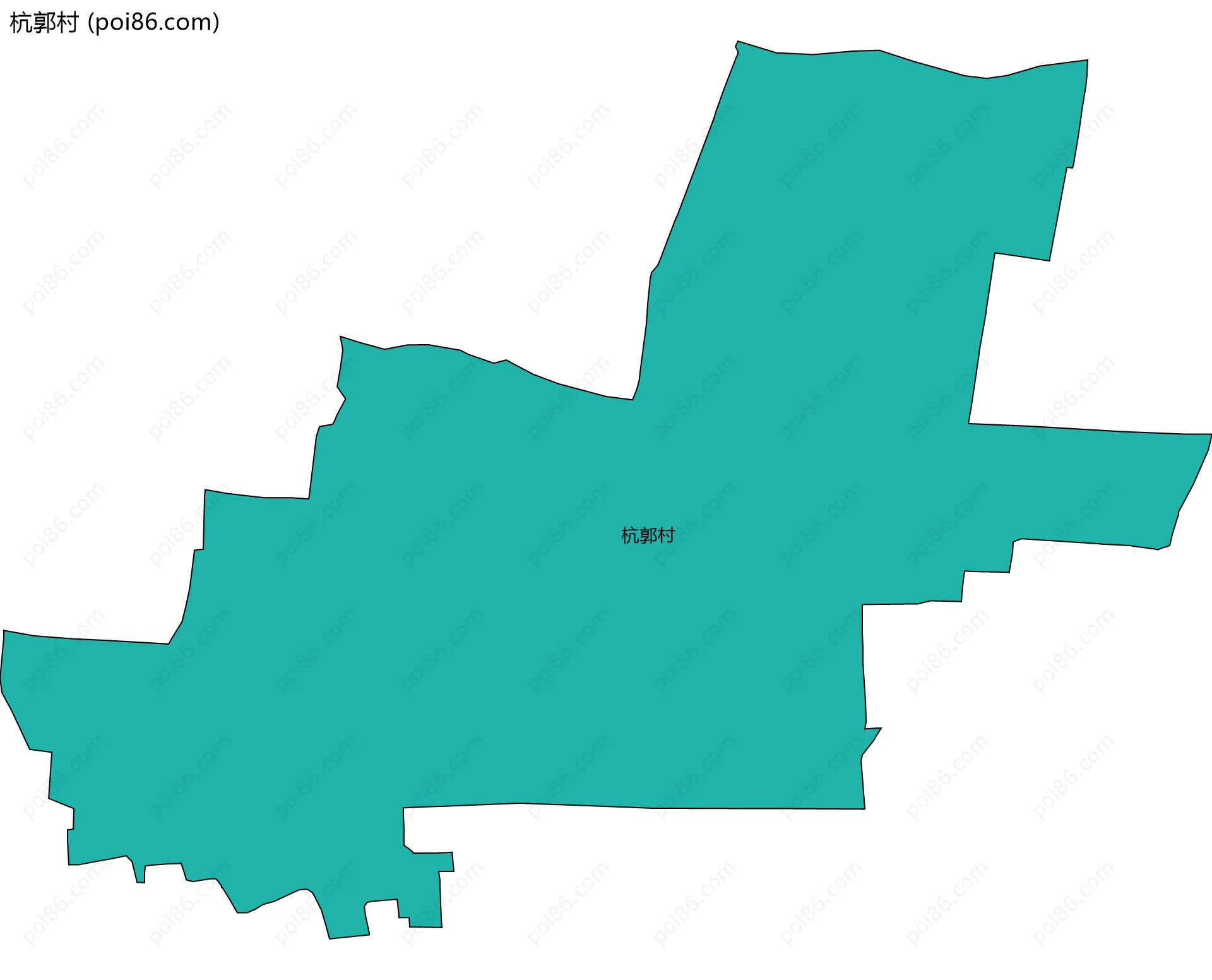 杭郭村边界地图