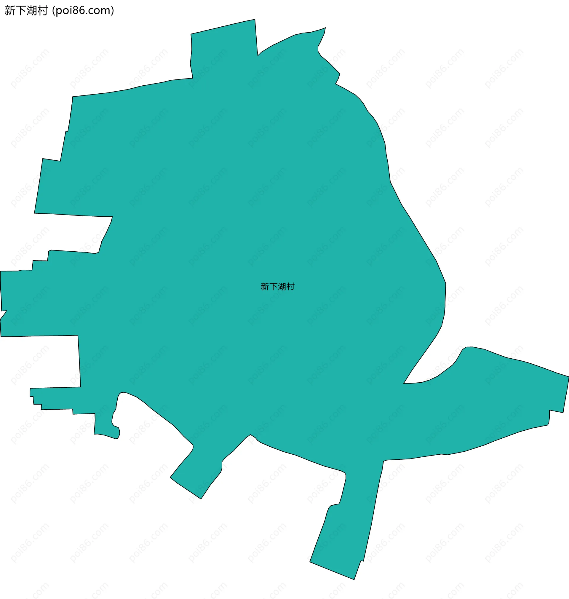 新下湖村边界地图