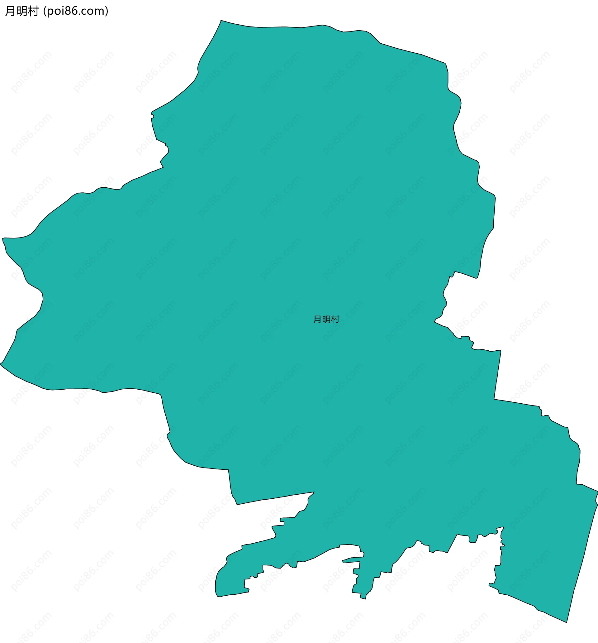 月明村边界地图