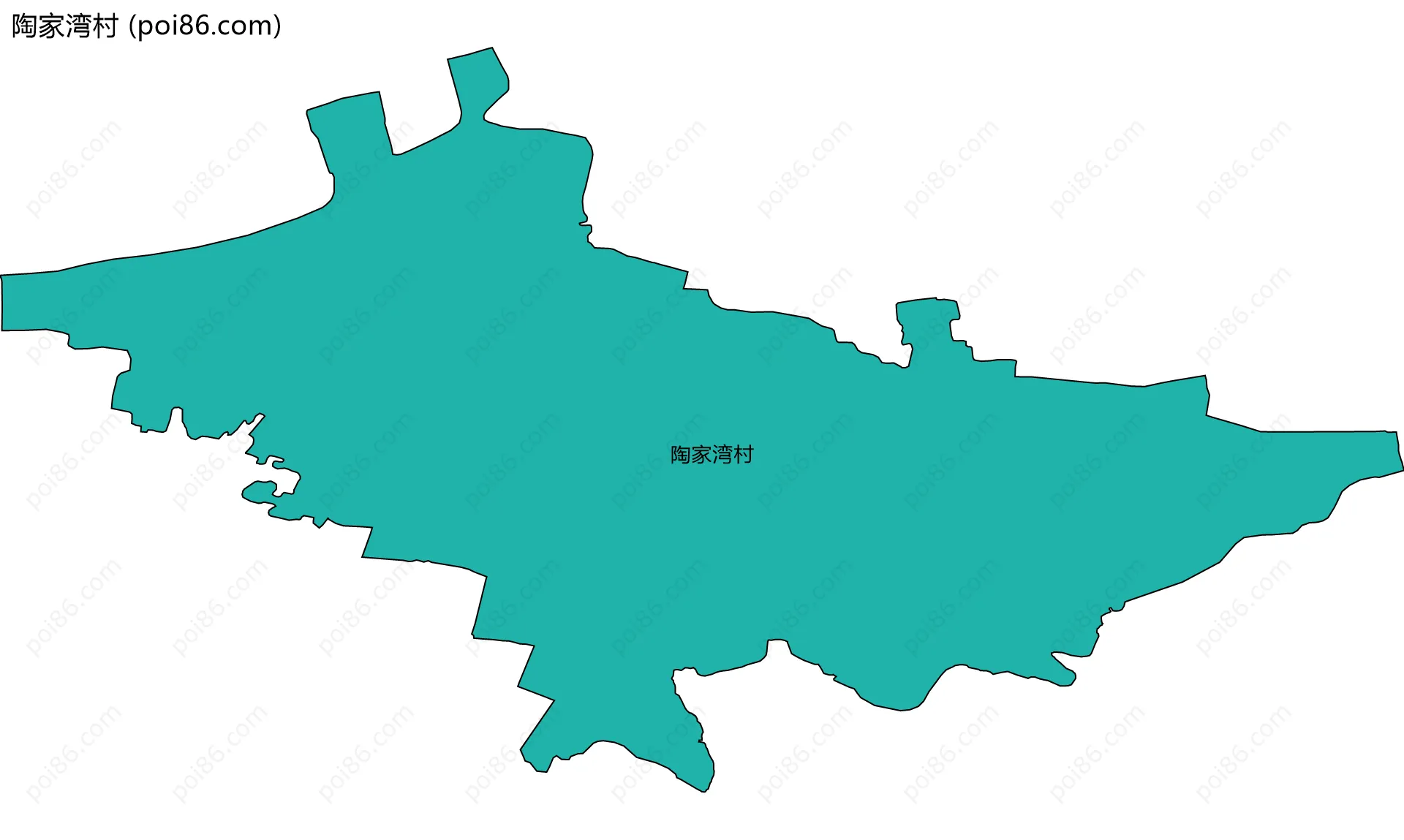 陶家湾村边界地图