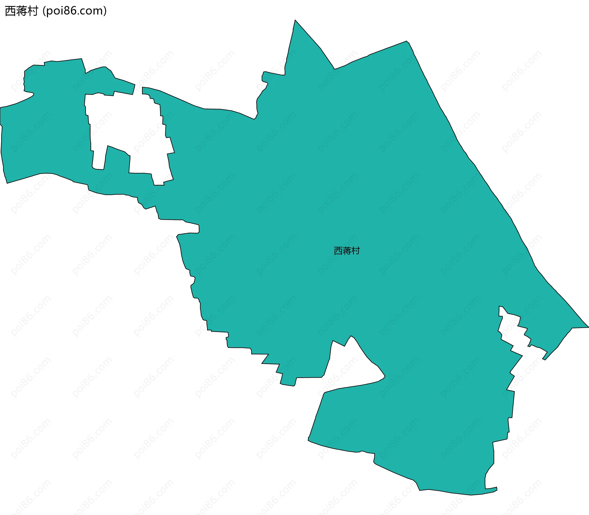 西蒋村边界地图