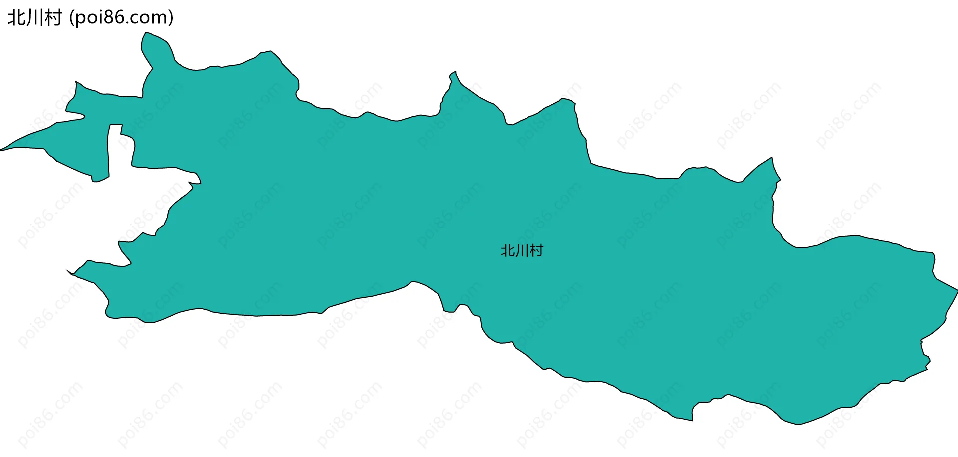 北川村边界地图