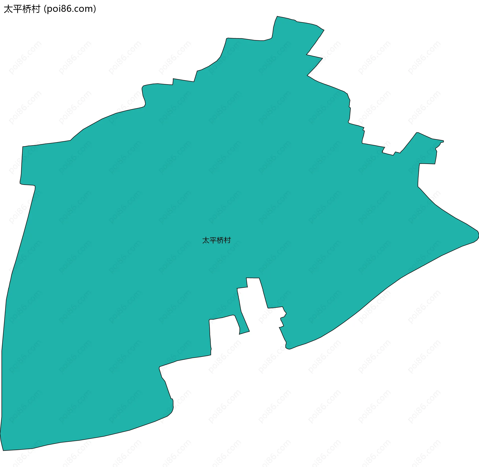 太平桥村边界地图