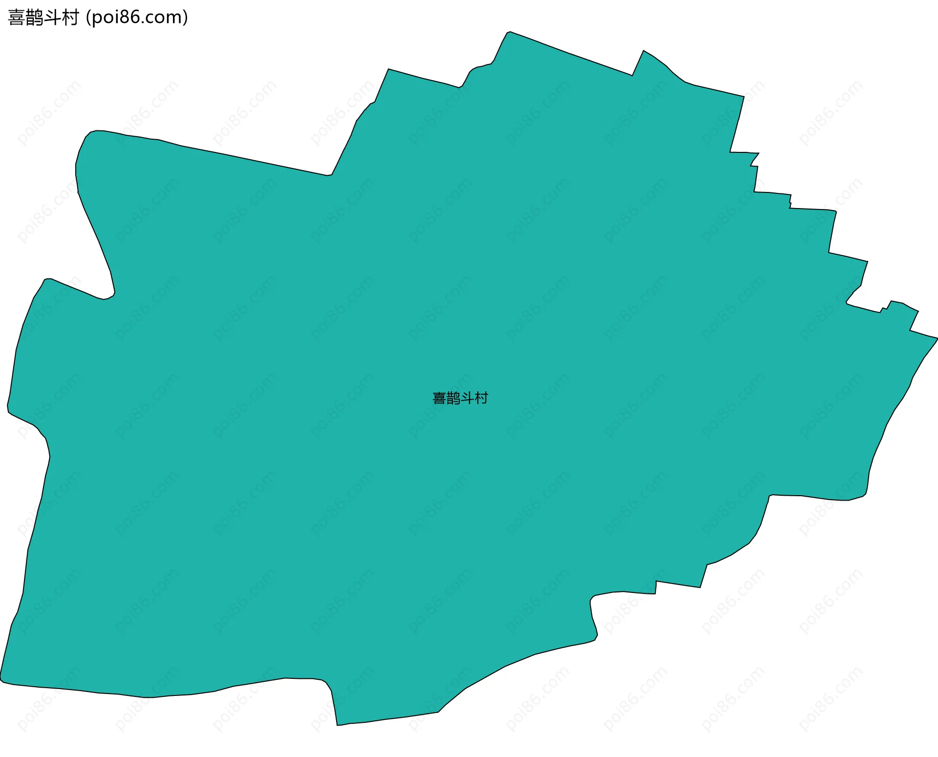 喜鹊斗村边界地图