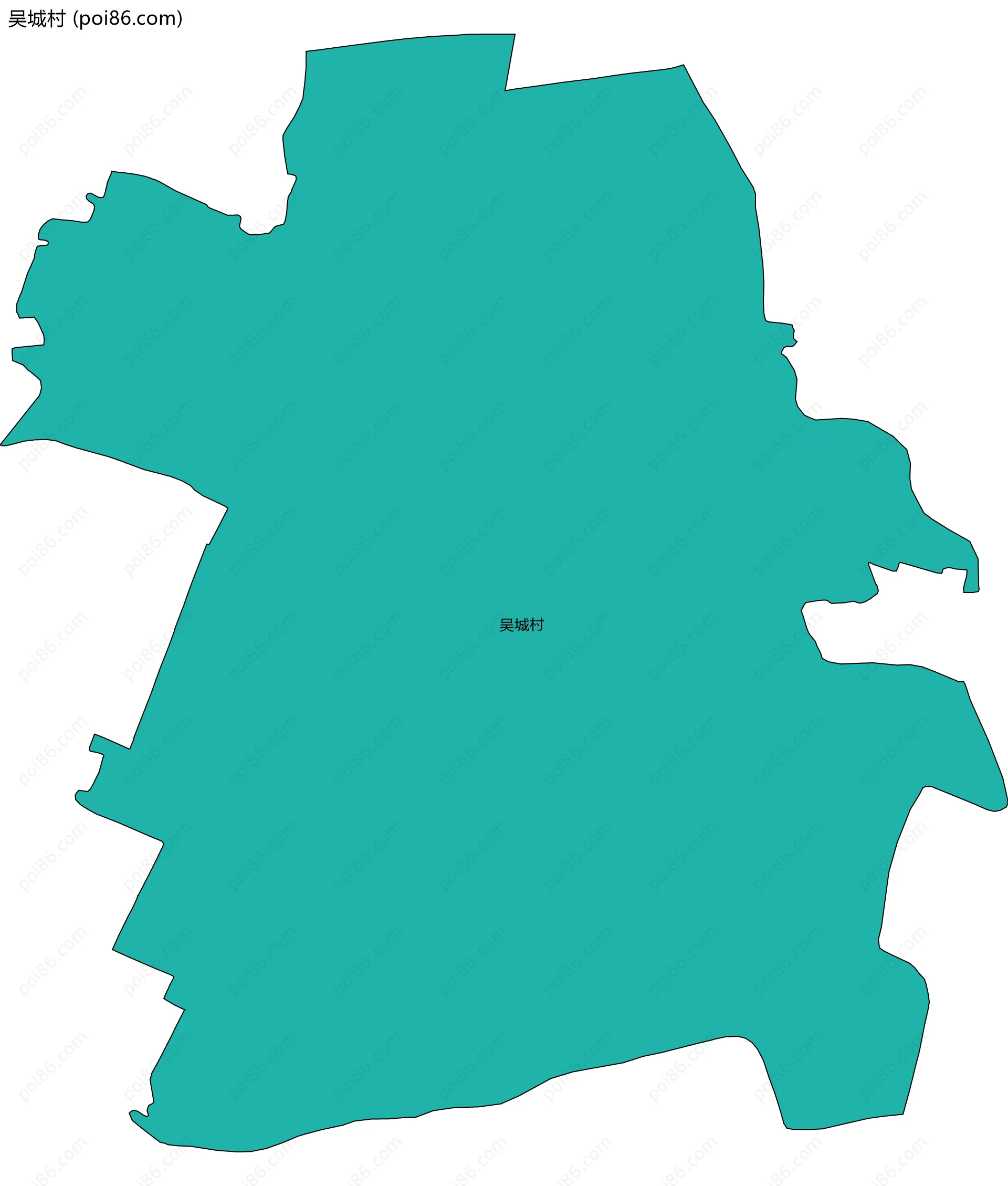吴城村边界地图