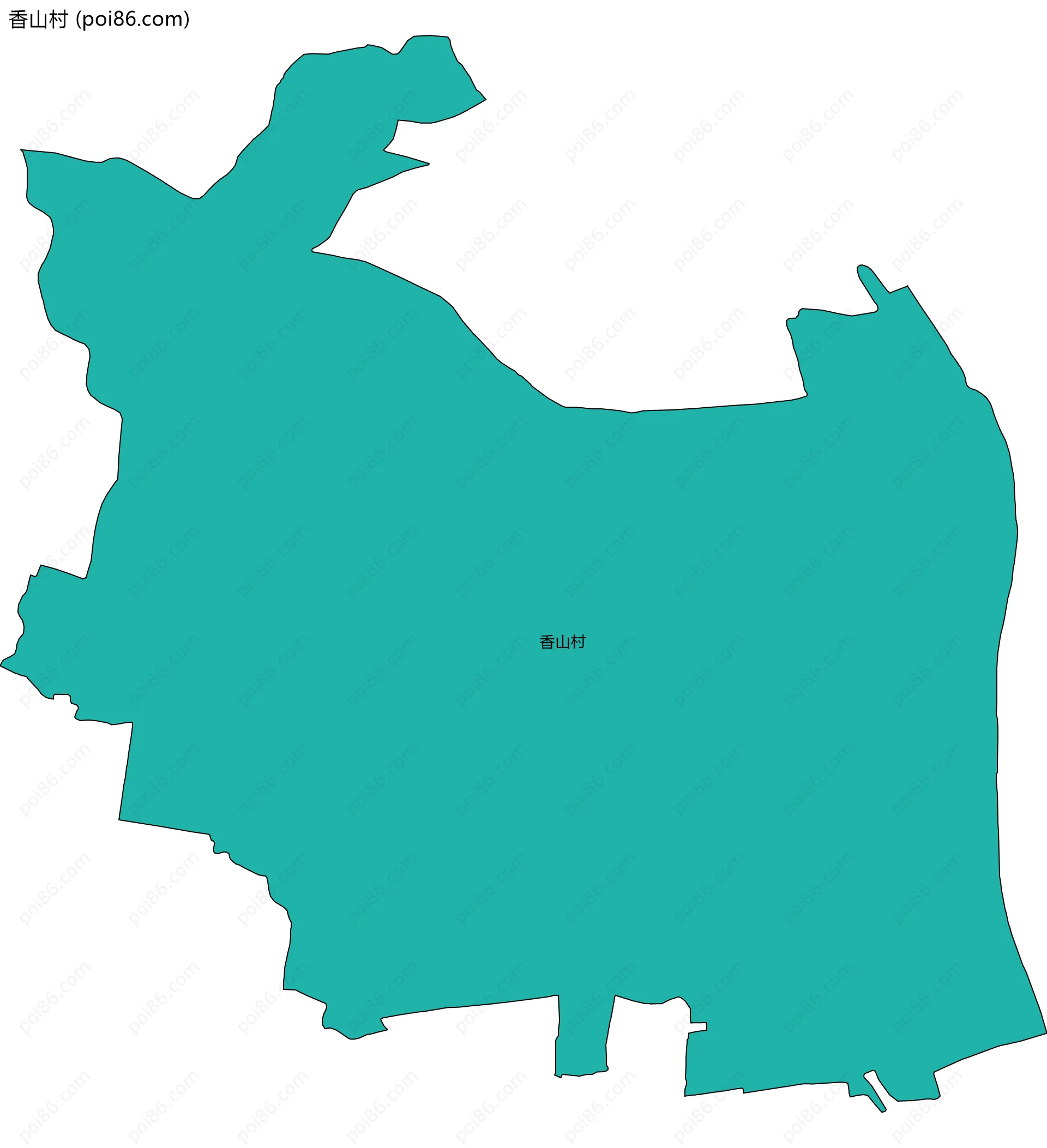 香山村边界地图