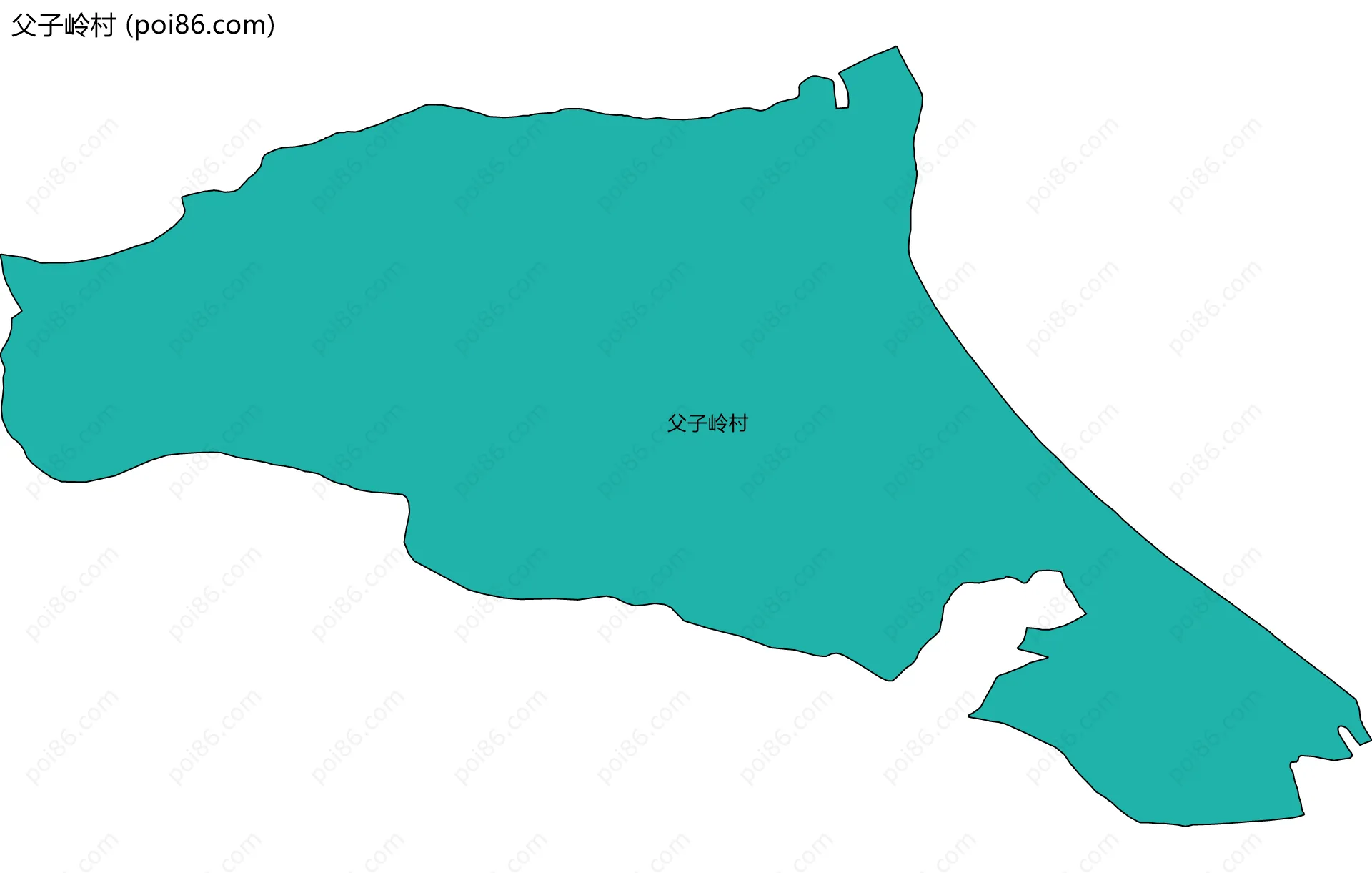 父子岭村边界地图