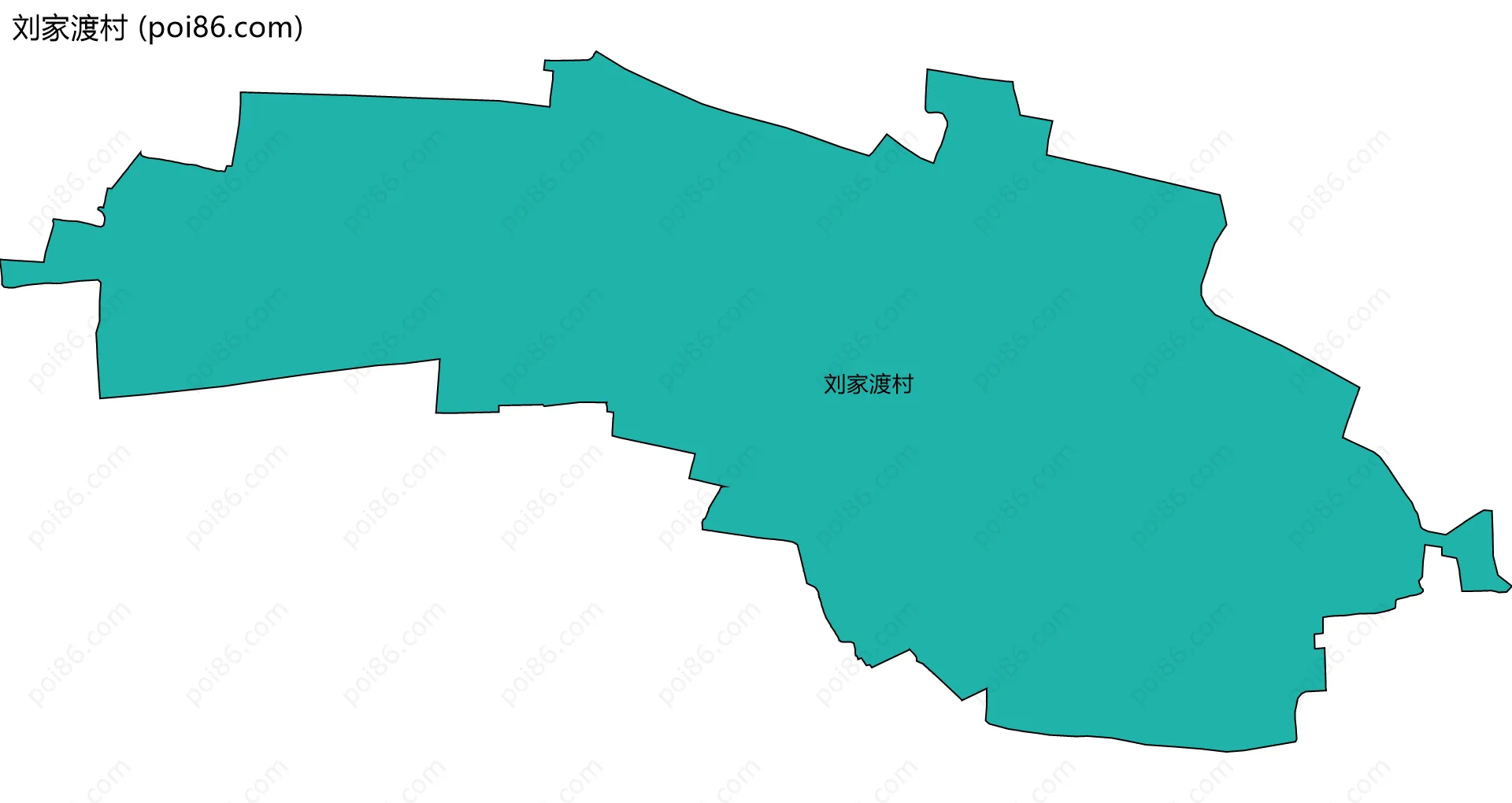 刘家渡村边界地图