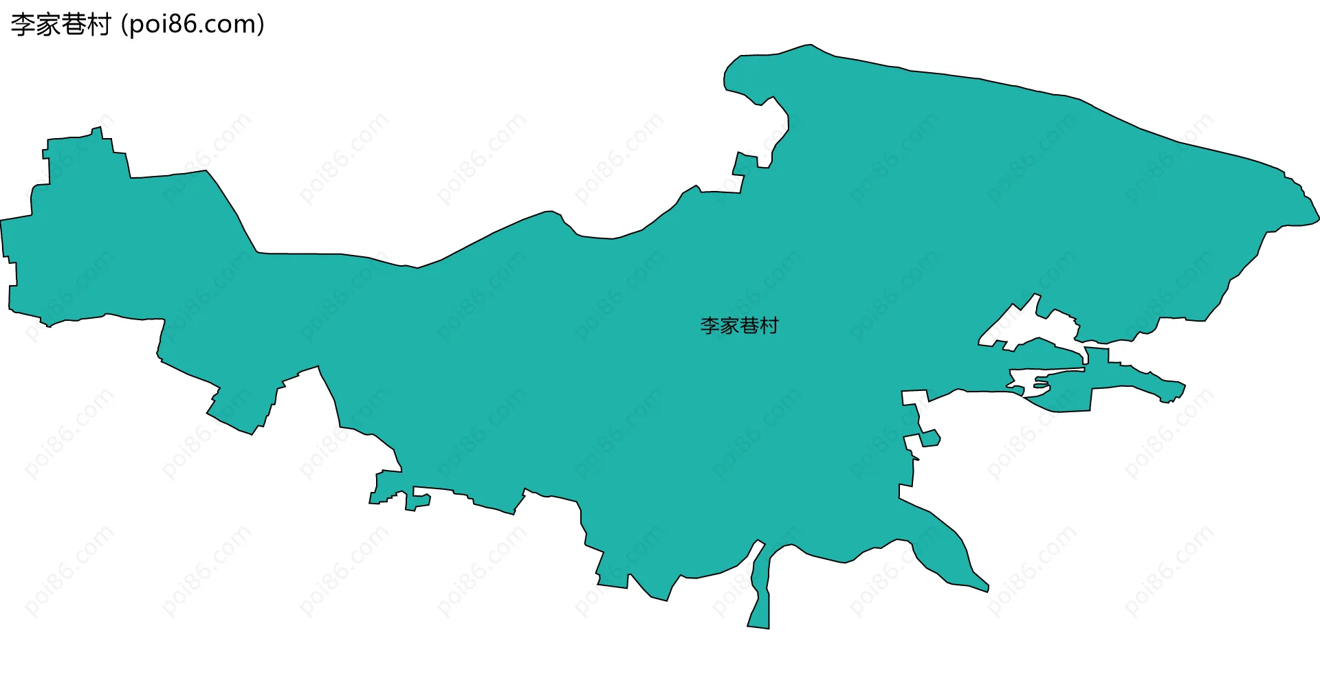 李家巷村边界地图