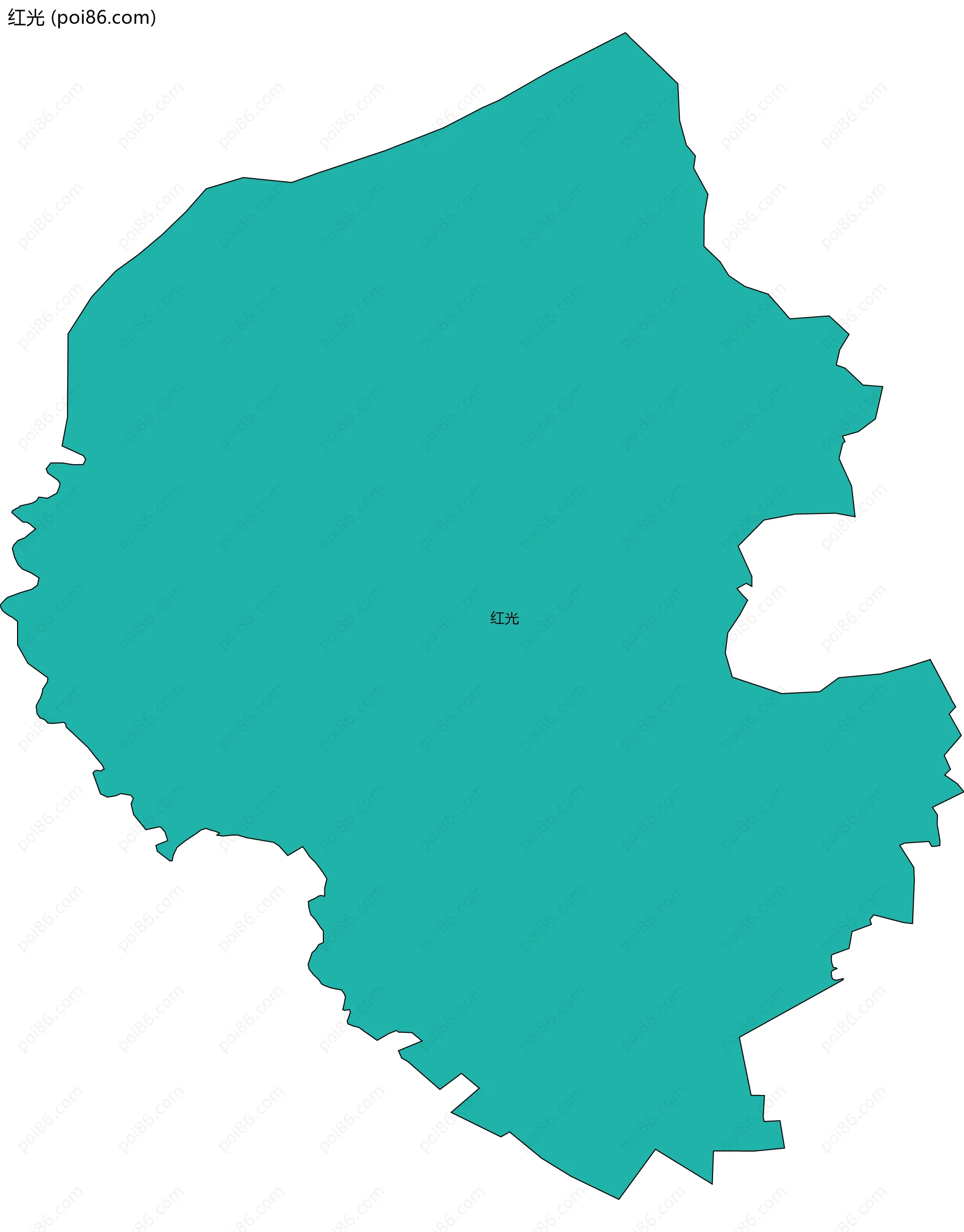 红光边界地图