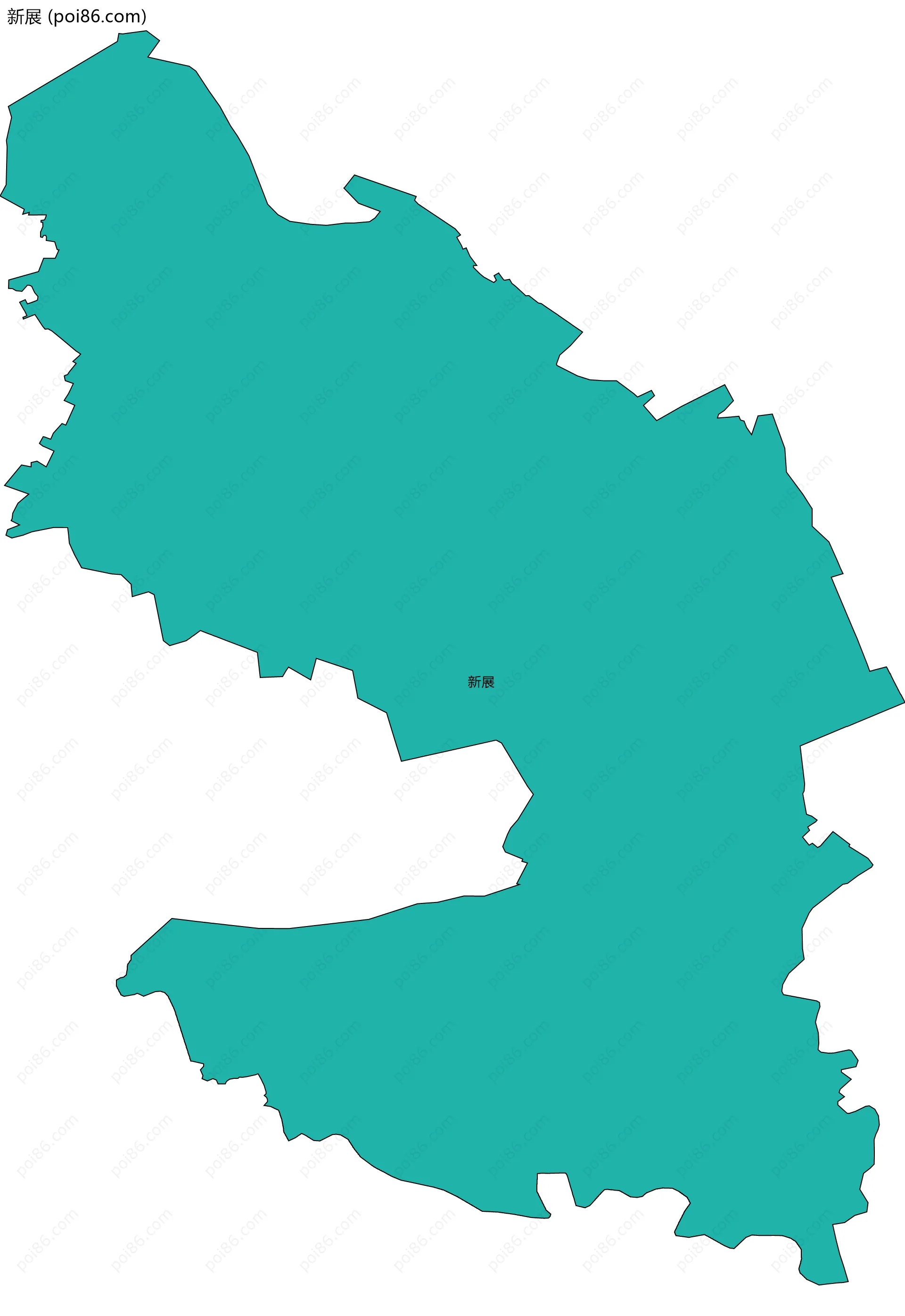 新展边界地图