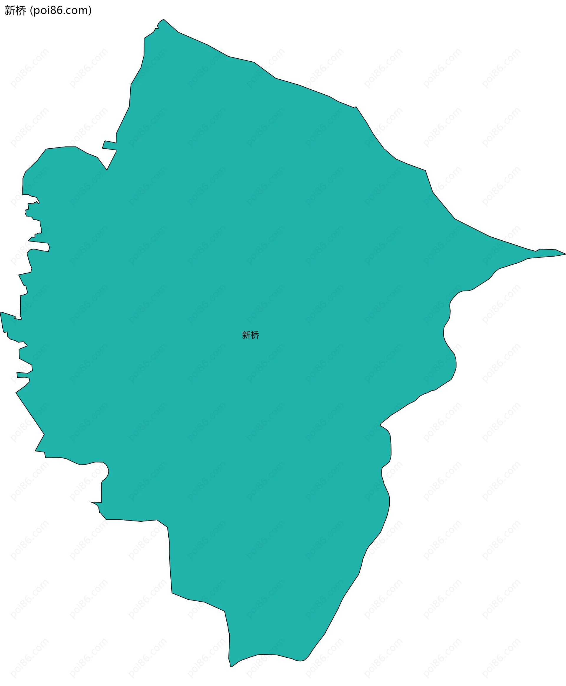 新桥边界地图
