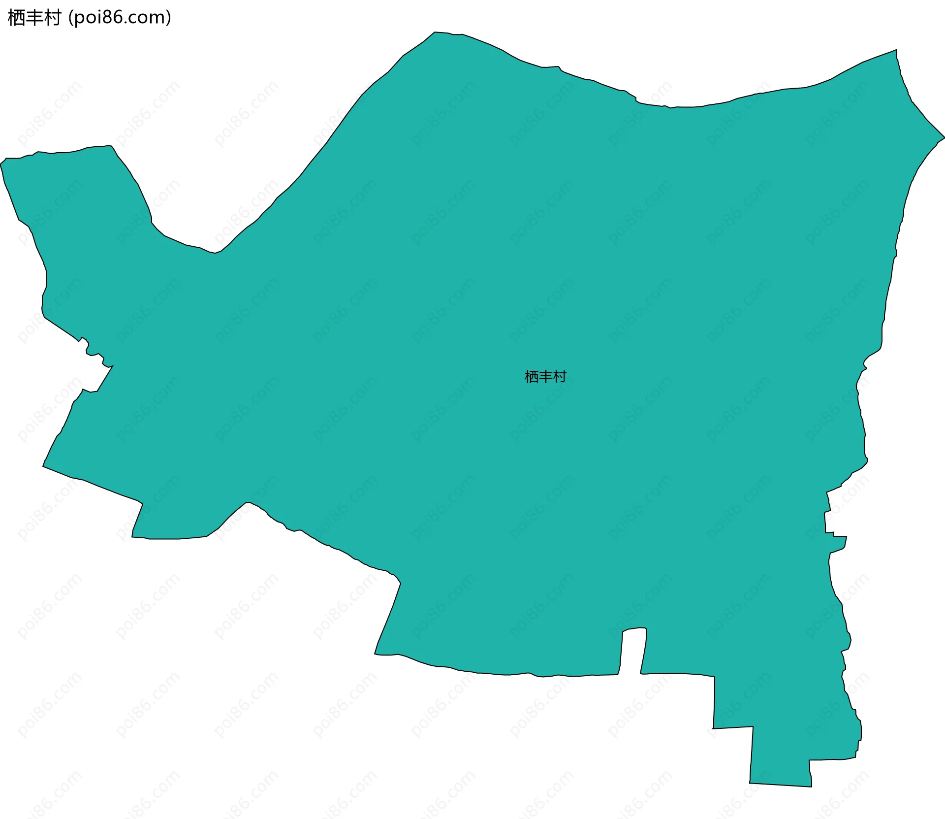 栖丰村边界地图