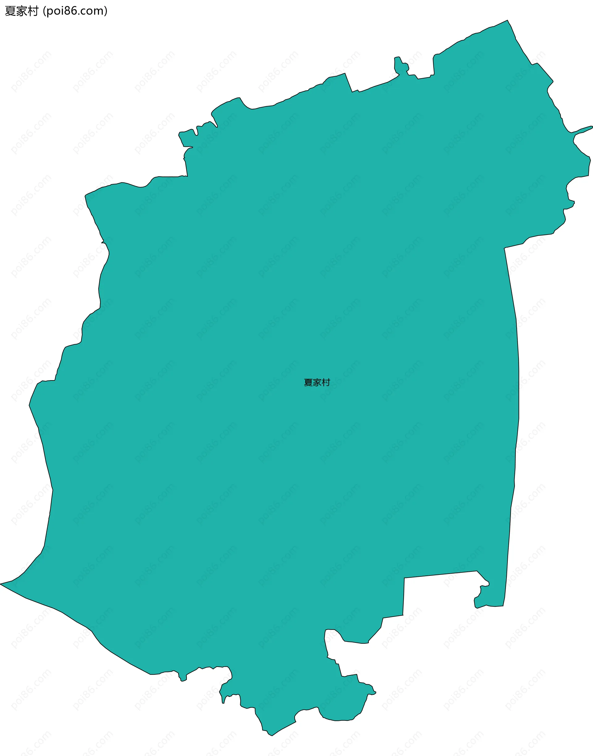 夏家村边界地图
