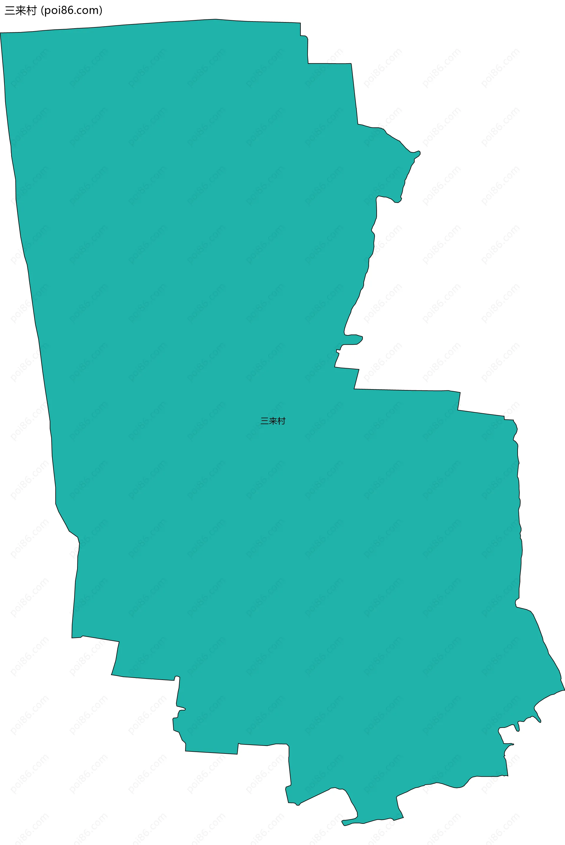 三来村边界地图