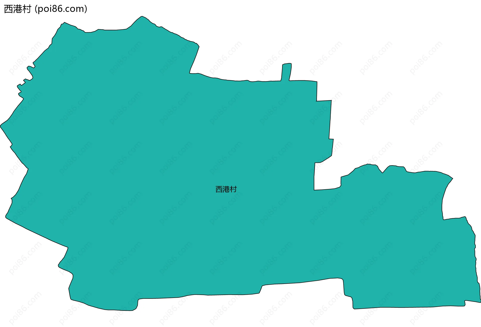 西港村边界地图