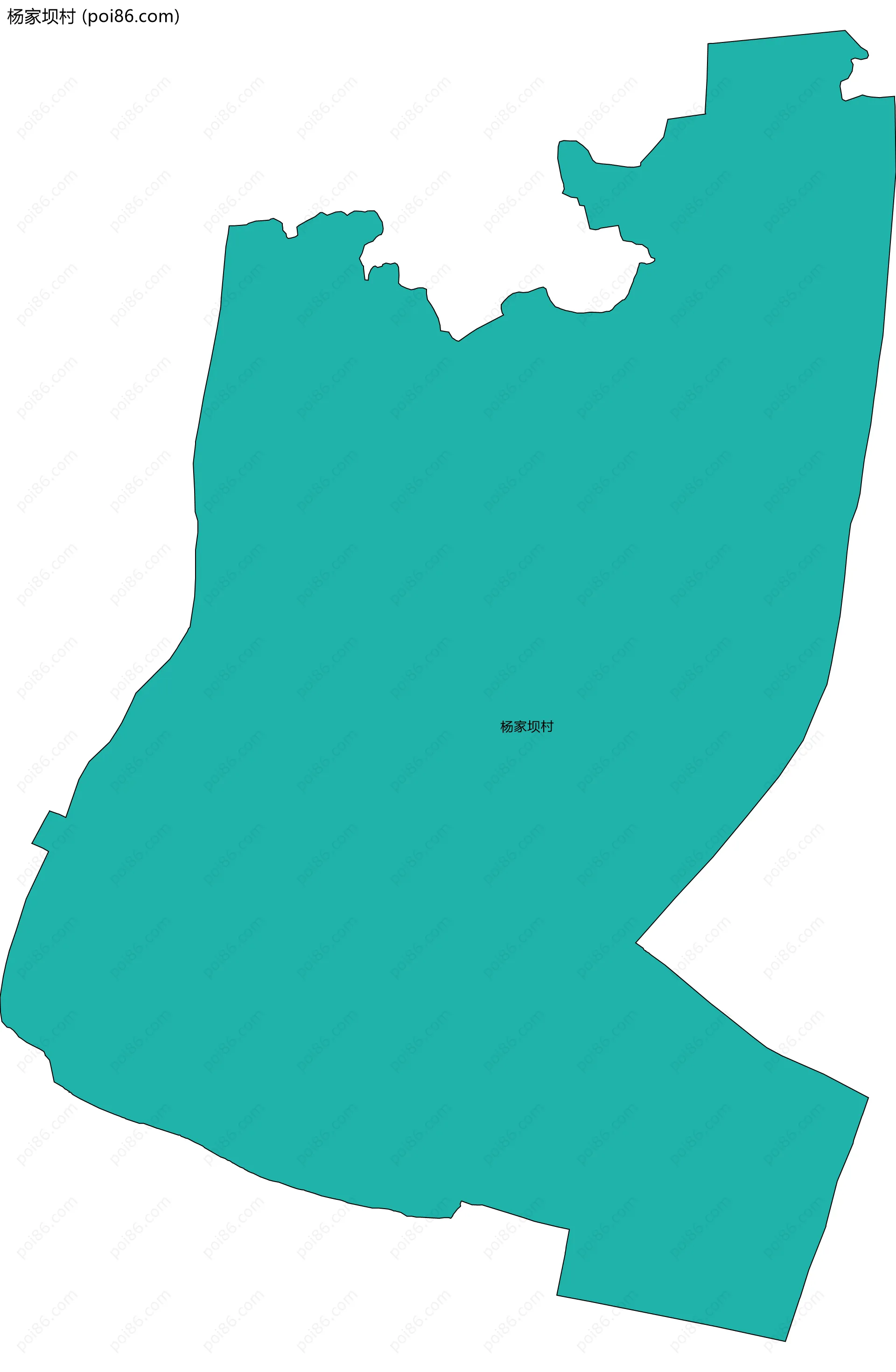 杨家坝村边界地图