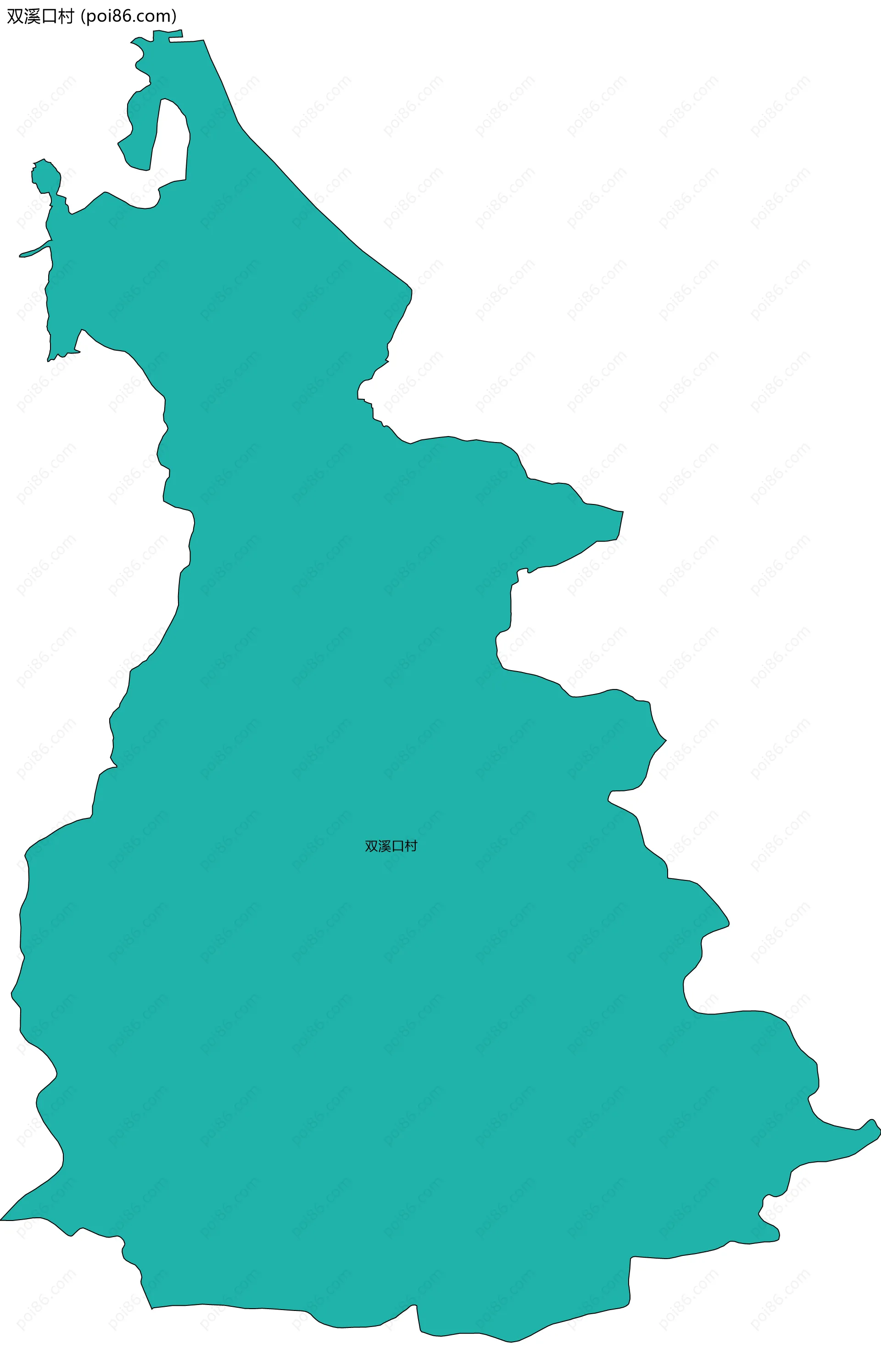 双溪口村边界地图