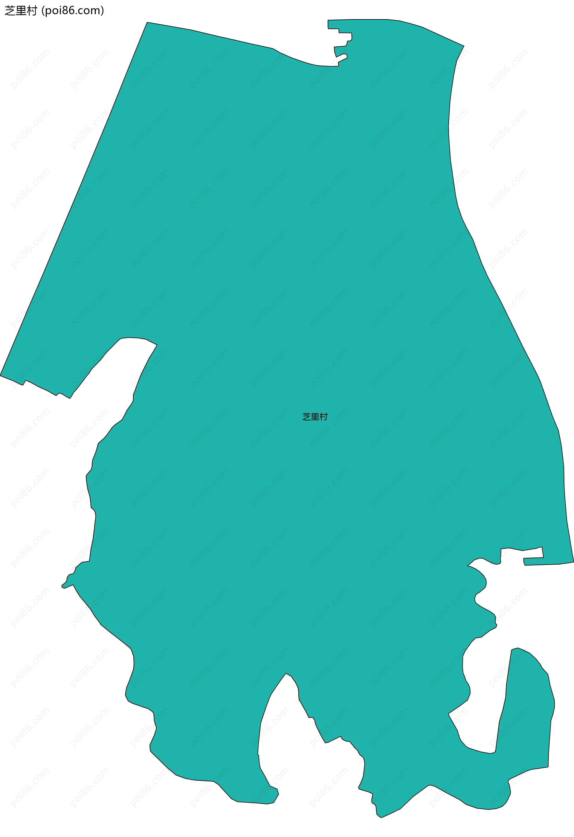 芝里村边界地图