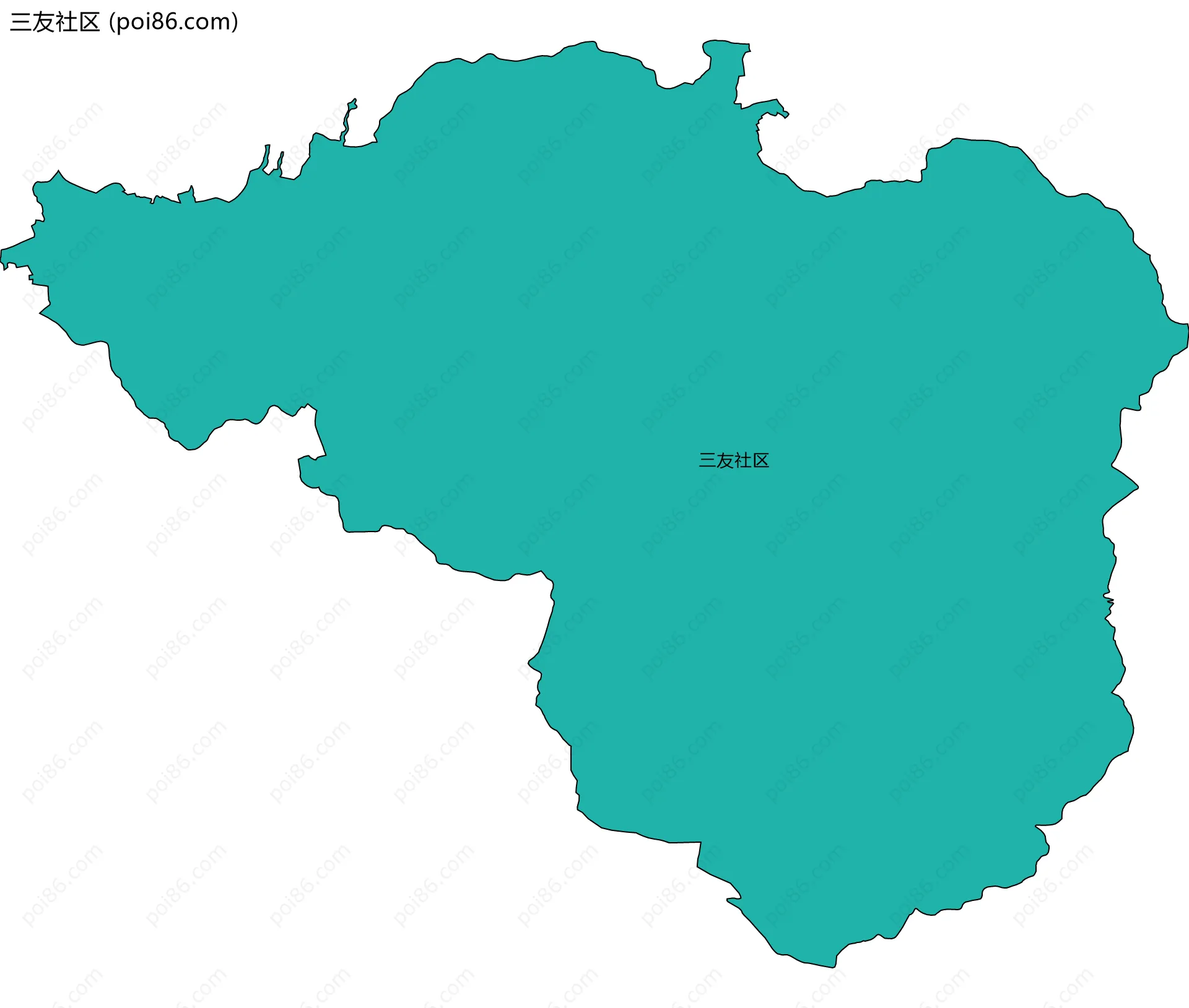 三友社区边界地图