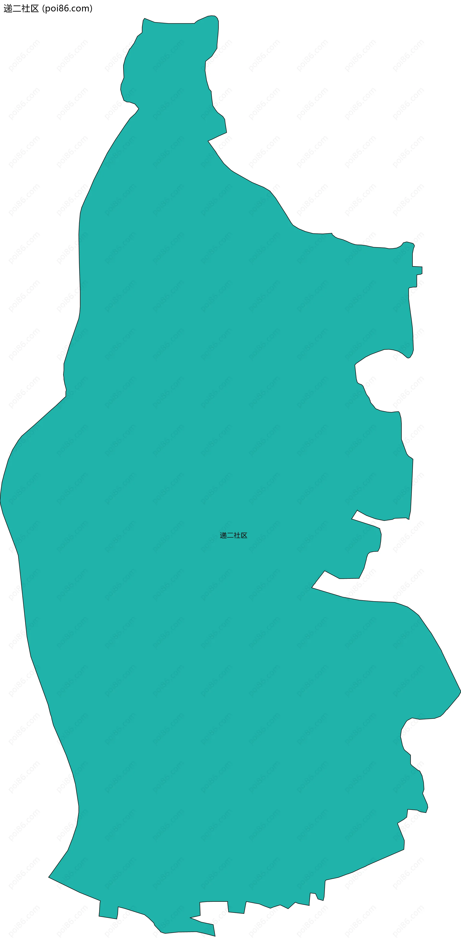 递二社区边界地图