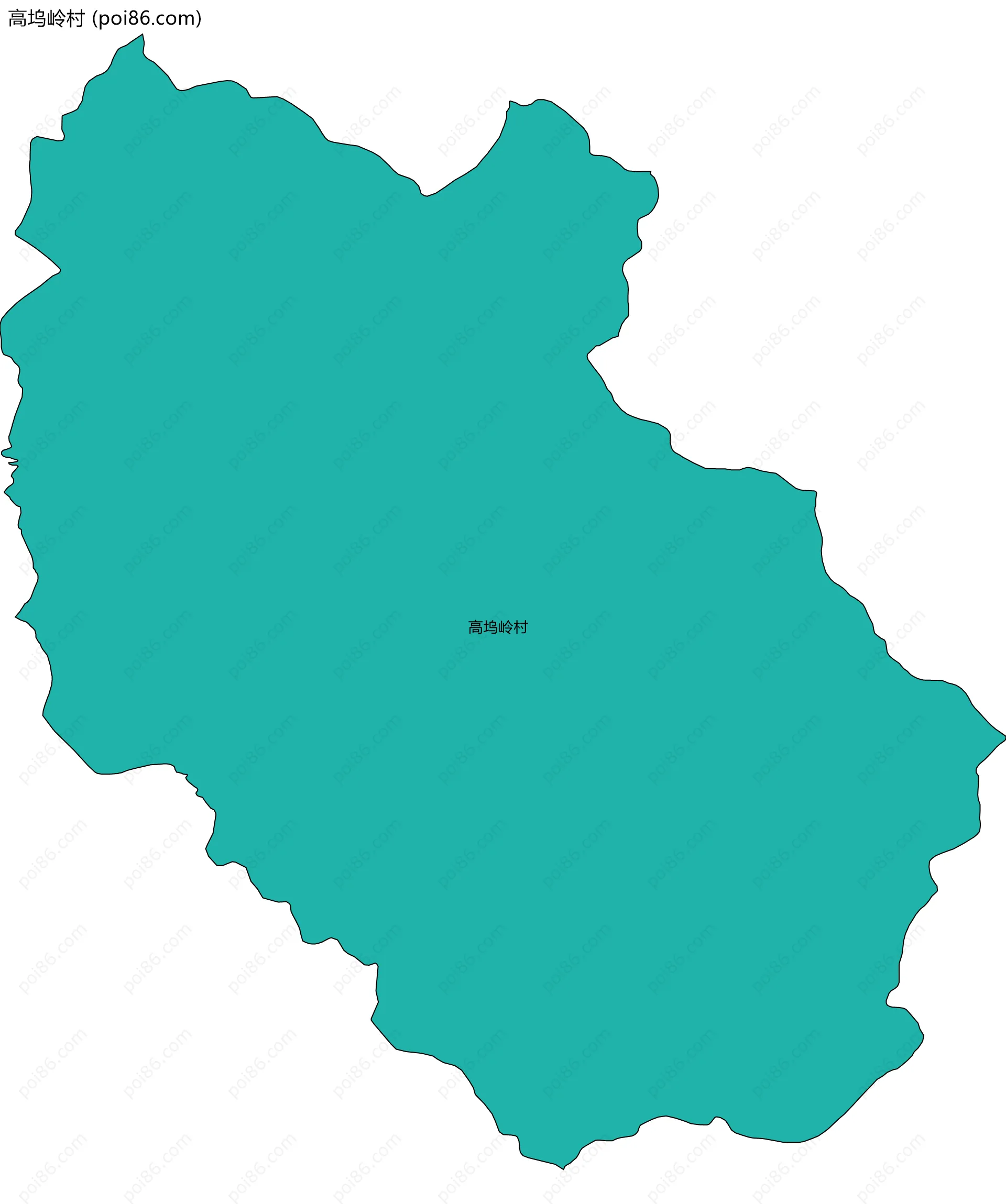 高坞岭村边界地图