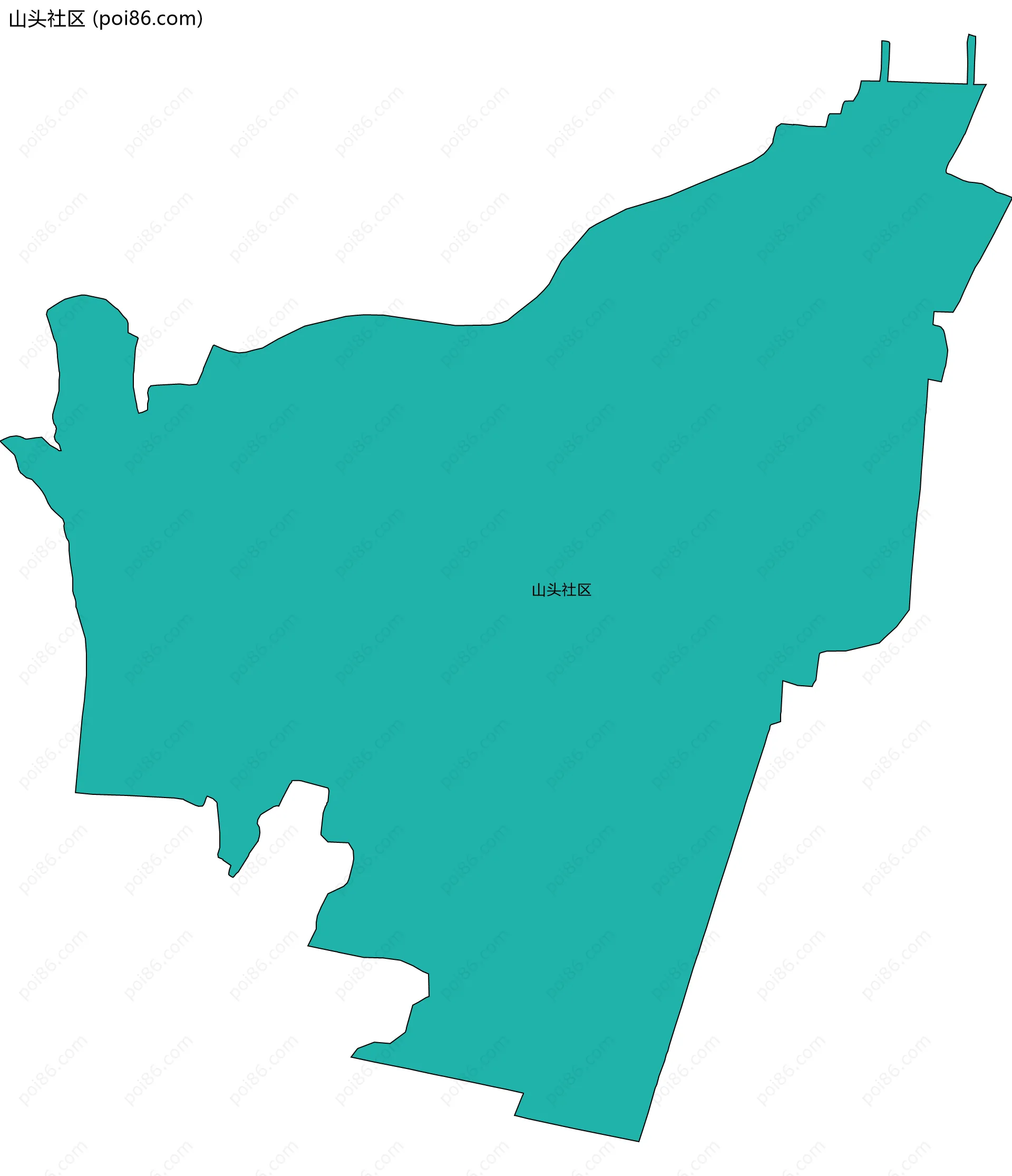 山头社区边界地图