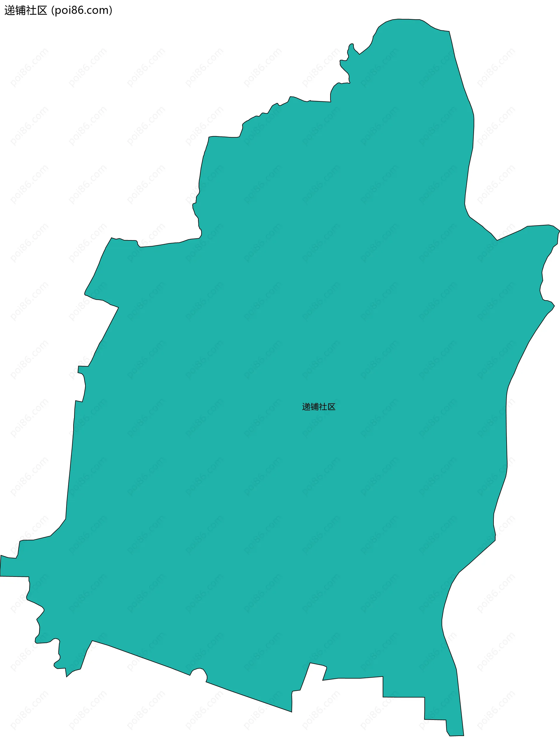 递铺社区边界地图