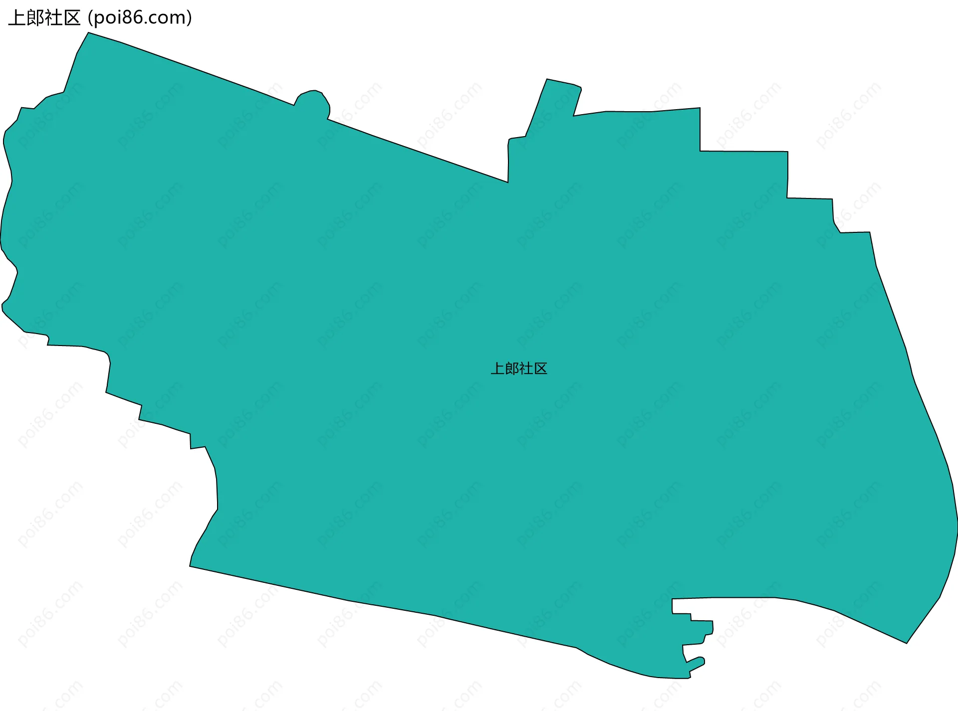 上郎社区边界地图