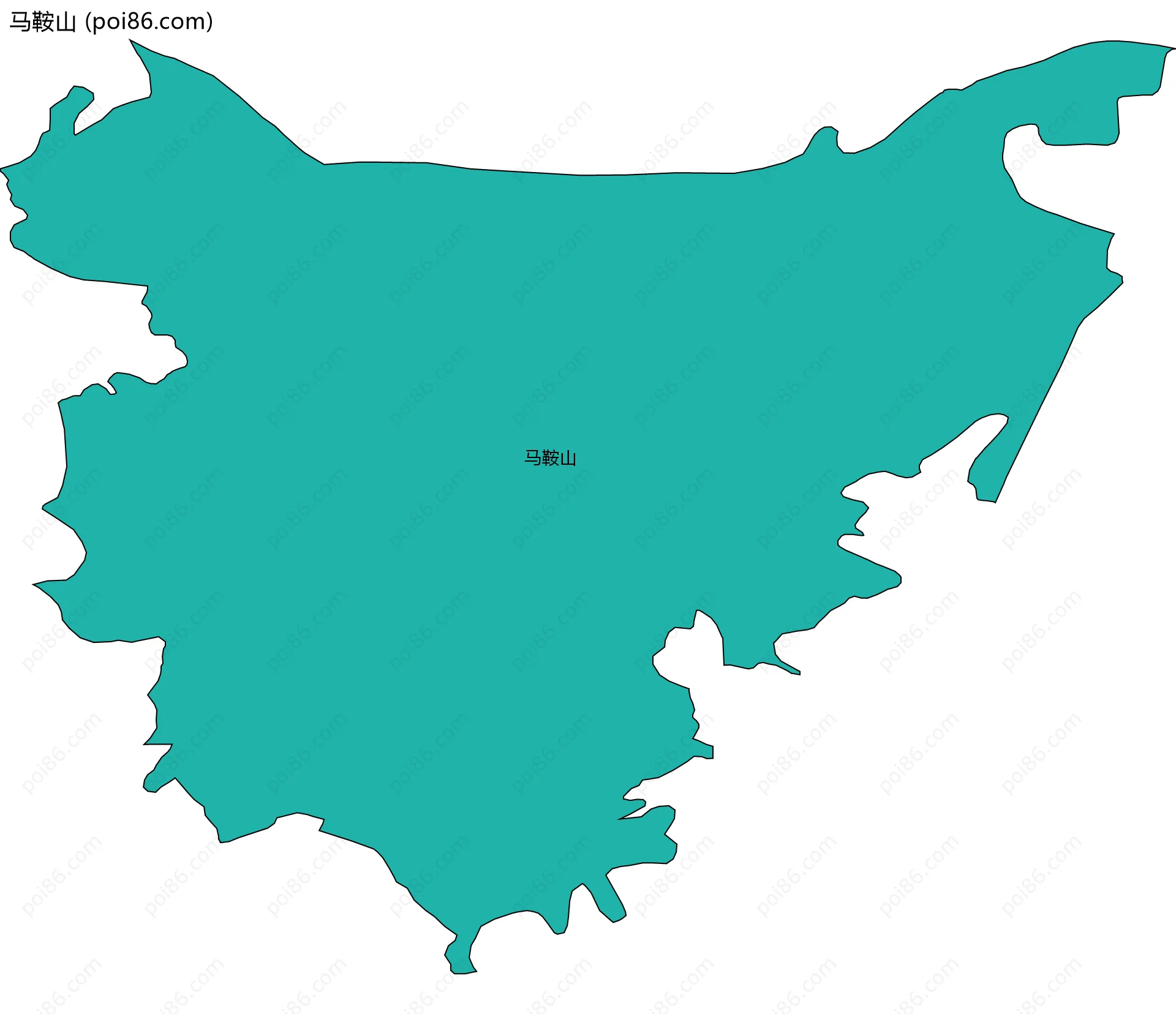 马鞍山边界地图