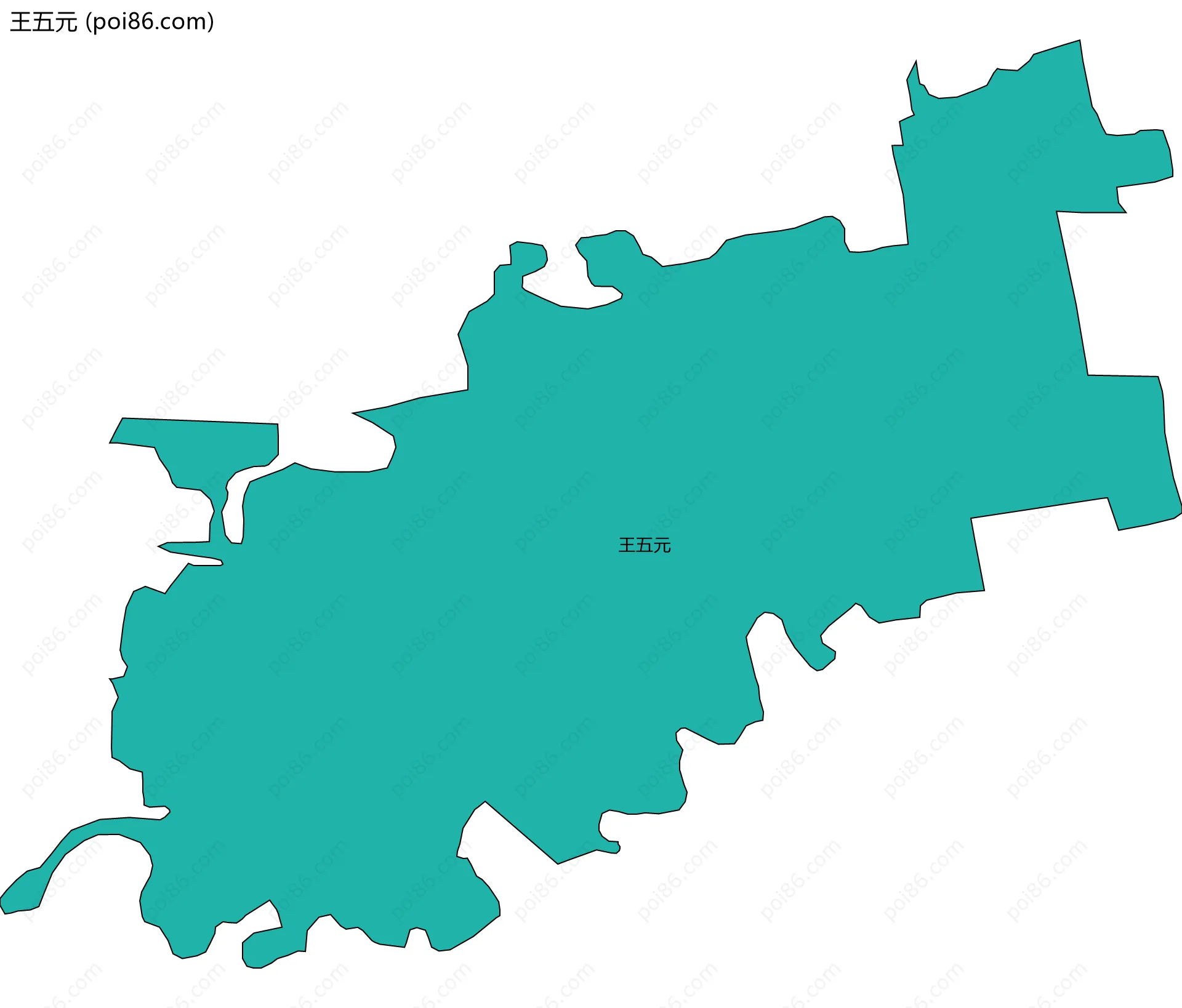 王五元边界地图