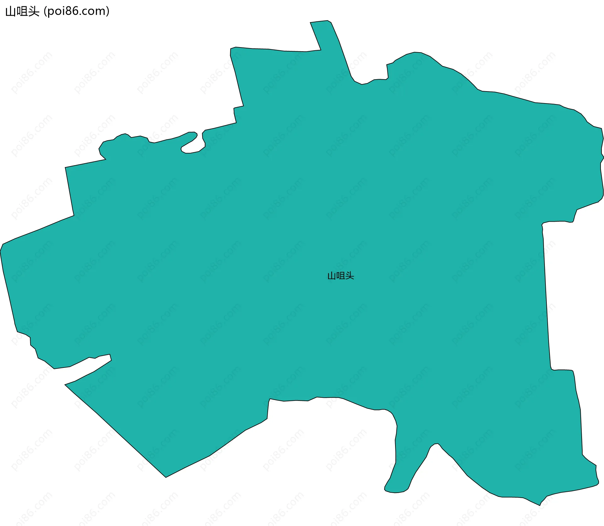 山咀头边界地图