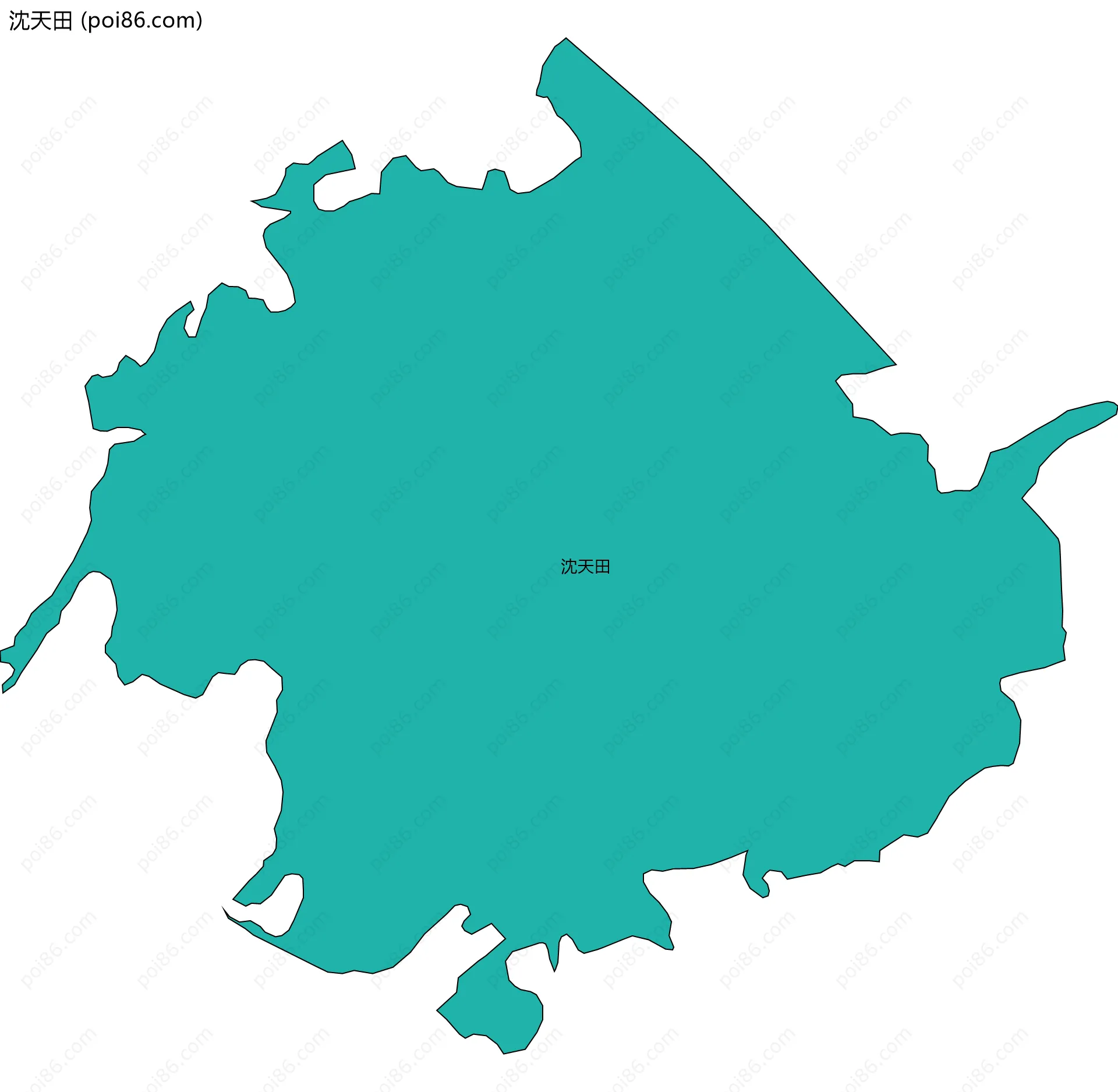 沈天田边界地图