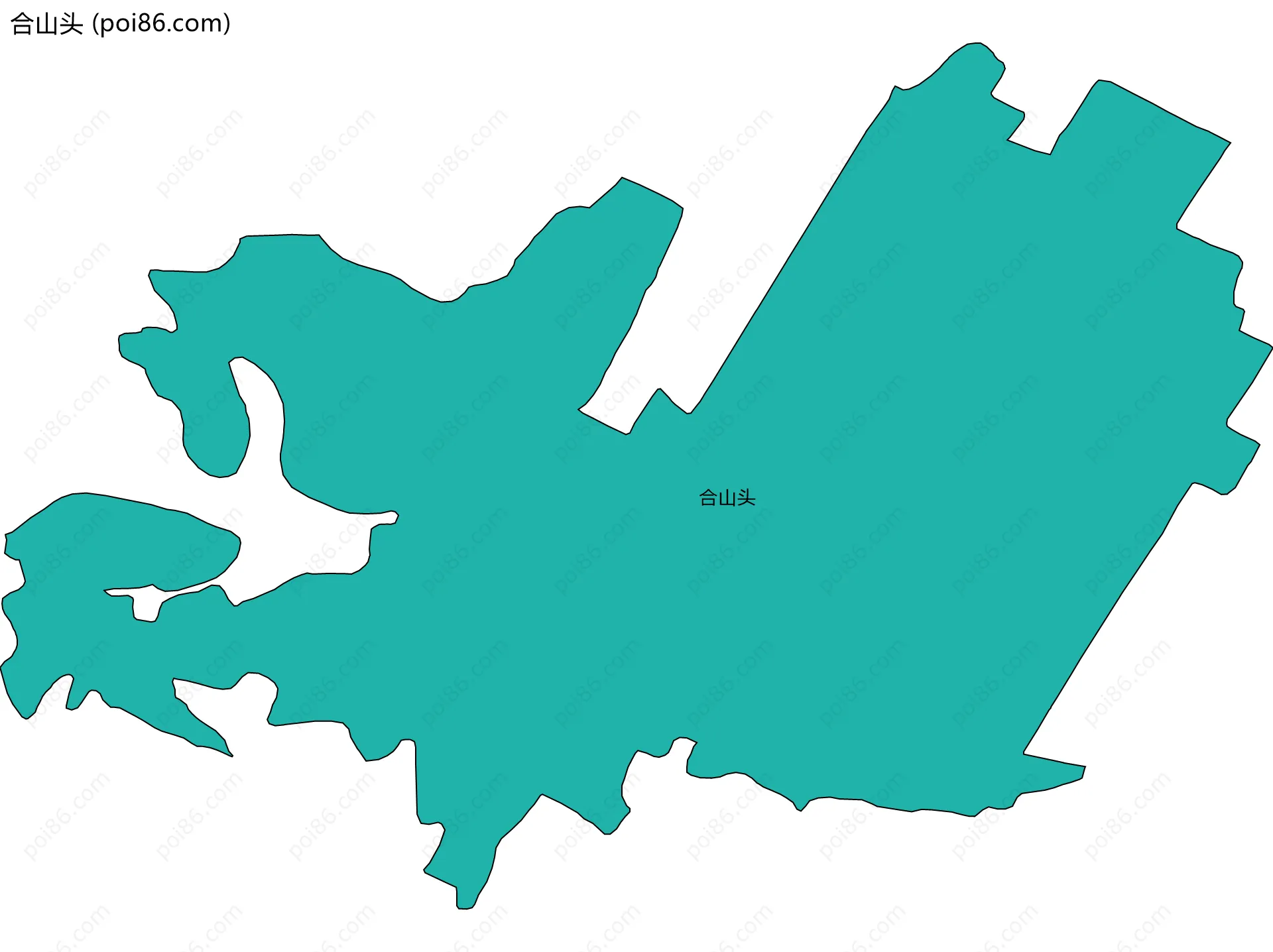 合山头边界地图