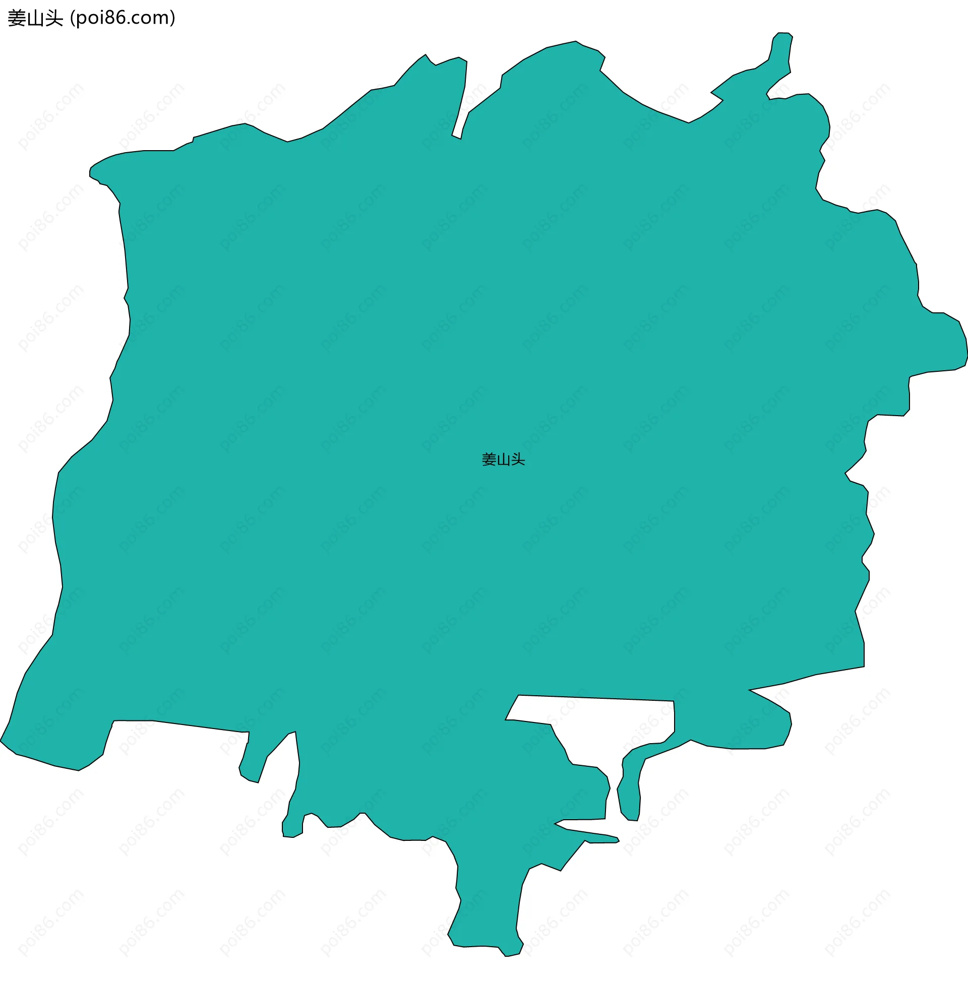 姜山头边界地图