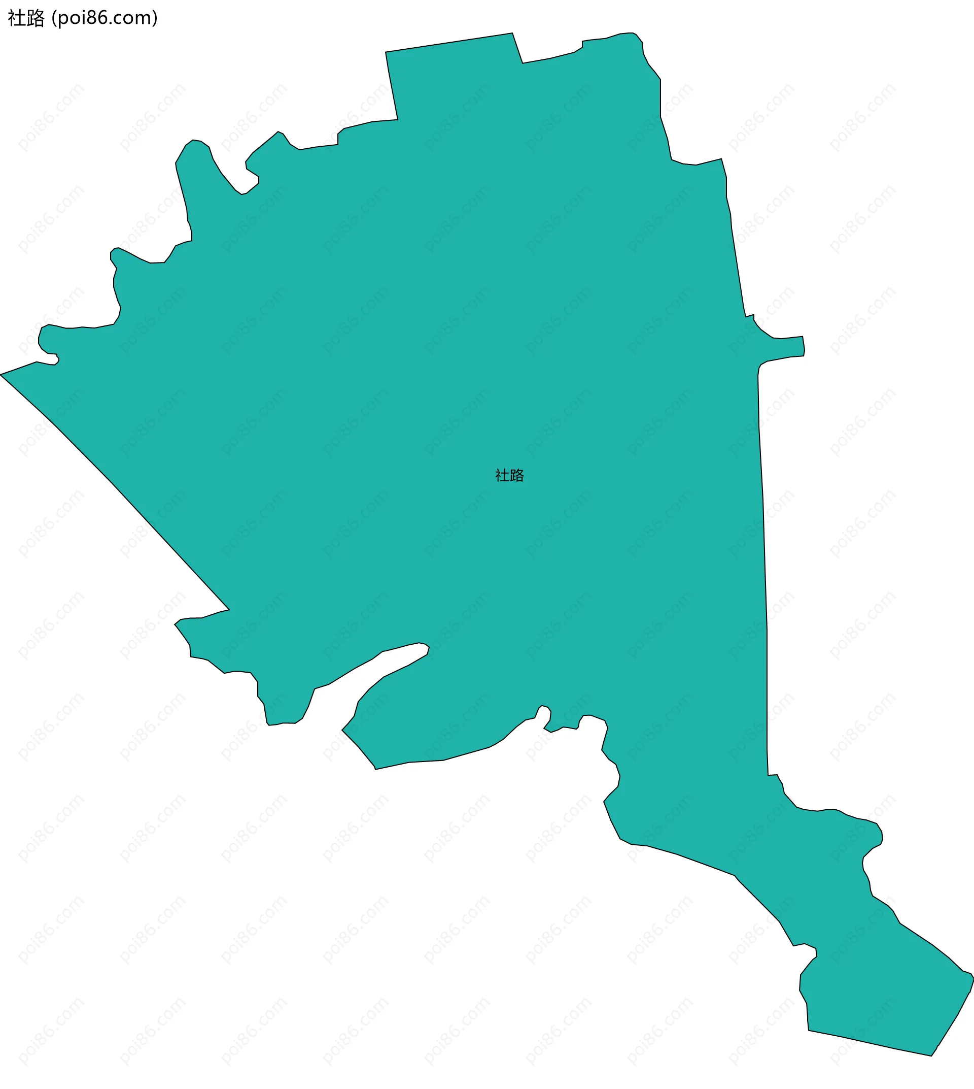 社路边界地图