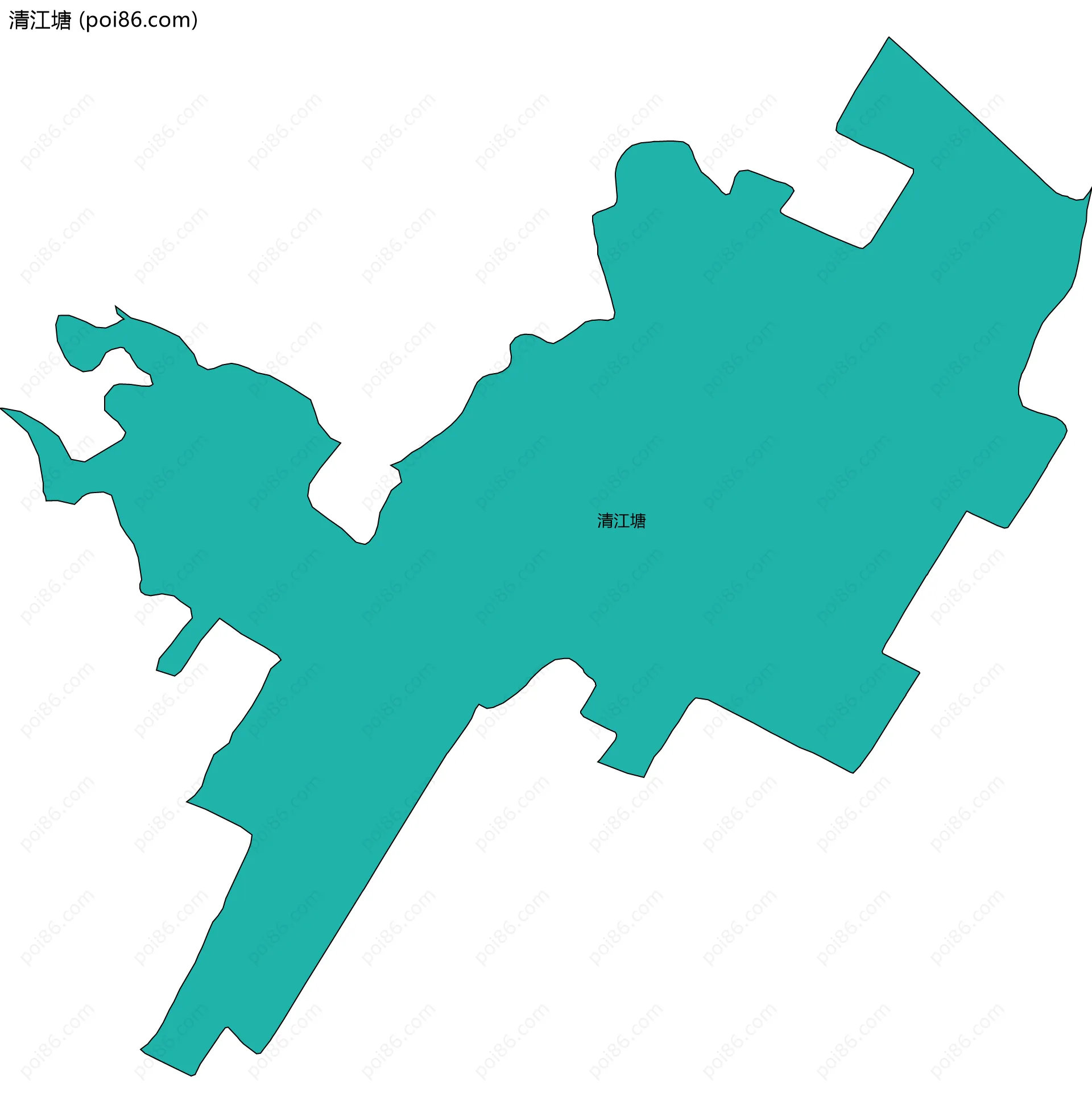 清江塘边界地图