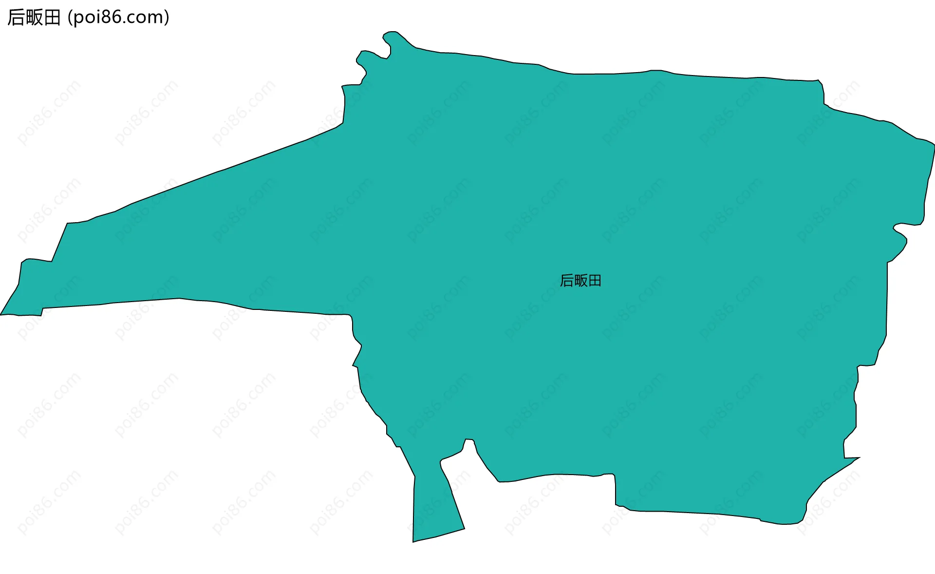 后畈田边界地图