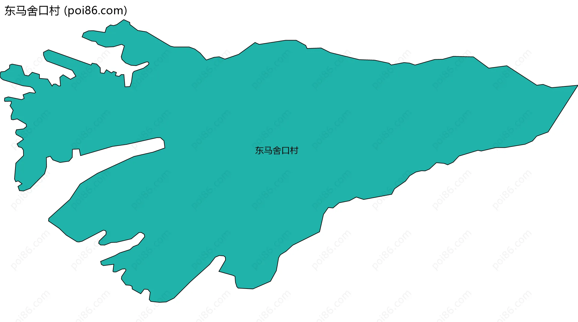 东马舍口村边界地图