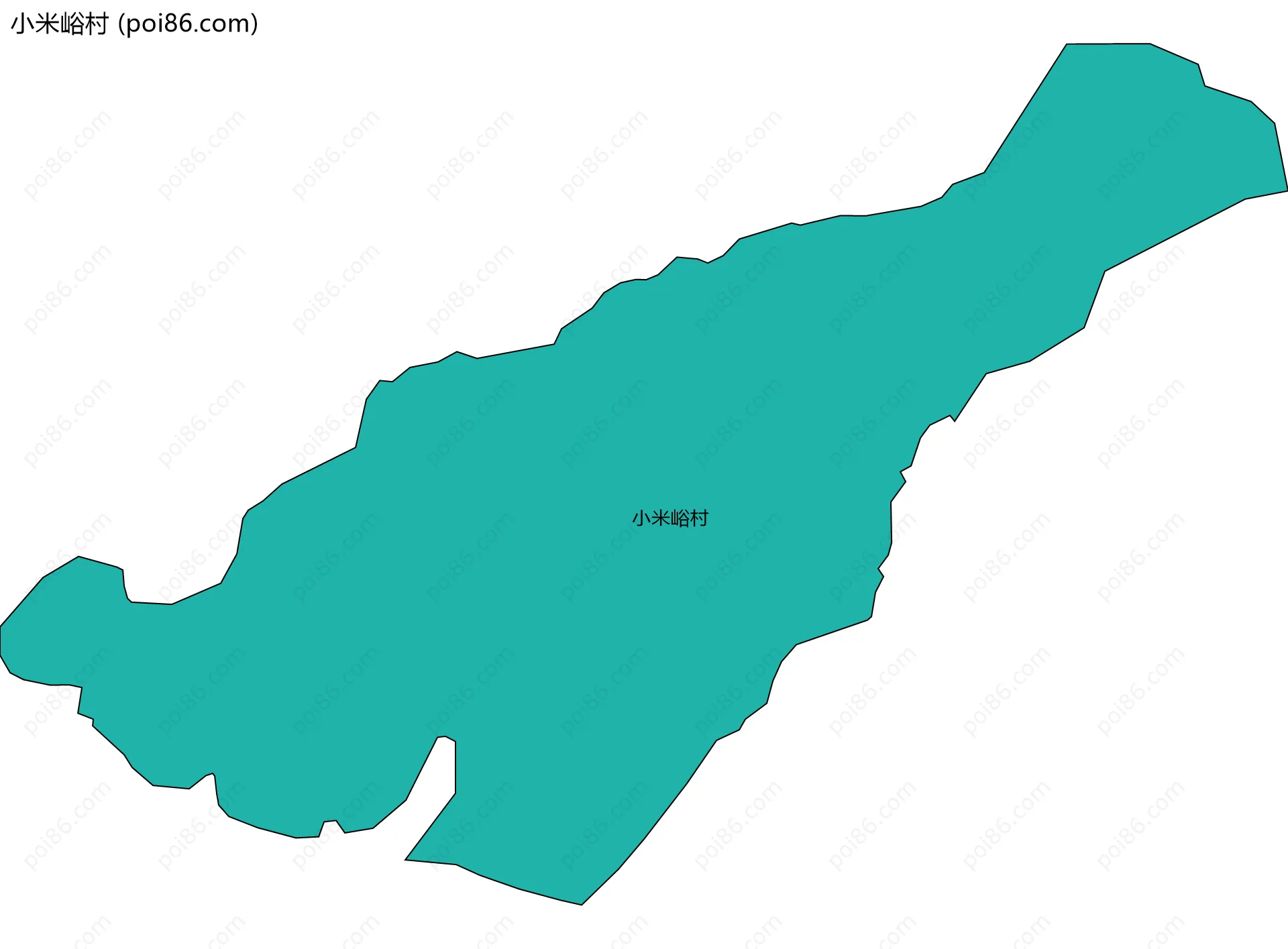 小米峪村边界地图
